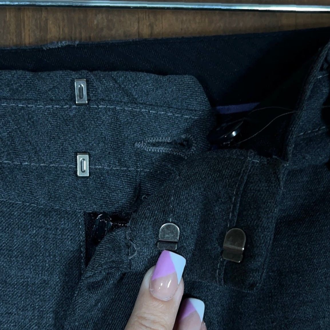 Banana Republic Banana Republic Women Pants Charcoal Gray Martin Fit Lined Wool Blend Stretch 8P Pants 8P Womens Workwear Business Formal Casual Corpcore Office 8P Size 30" / US 8 / IT 44 - 4 Thumbnail