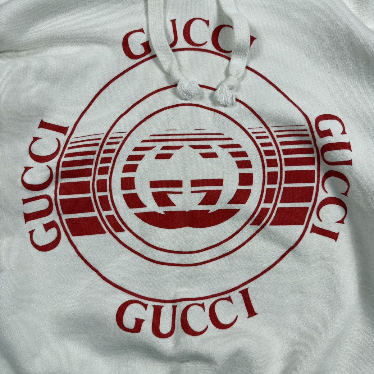 Gucci Gucci Big Logo White Hoodie Size US L / EU 52-54 / 3 - 2 Thumbnail