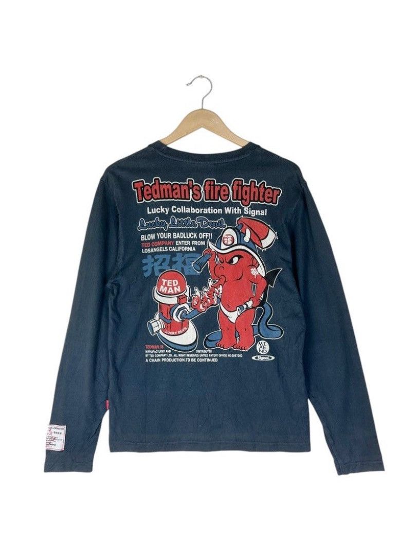 Tedman × Vintage Vintage Tedman Fire Fighter Y2K t shirt/ Streetwear Fashion Size US M / EU 48-50 / 2 - 1 Thumbnail