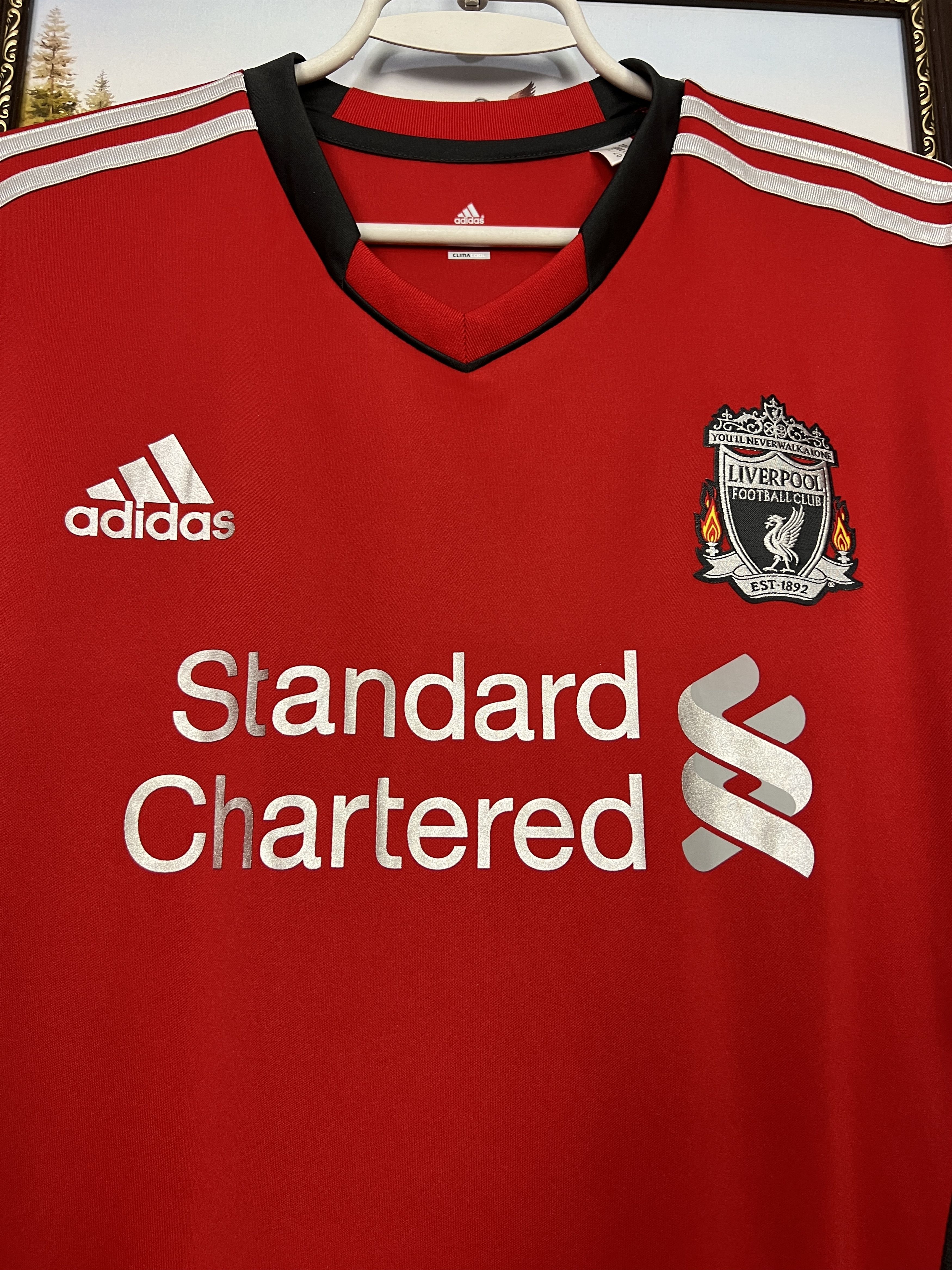 Adidas Vintage Adidas Liverpool Football Train Shirt Soccer Mens Size US L / EU 52-54 / 3 - 3 Thumbnail