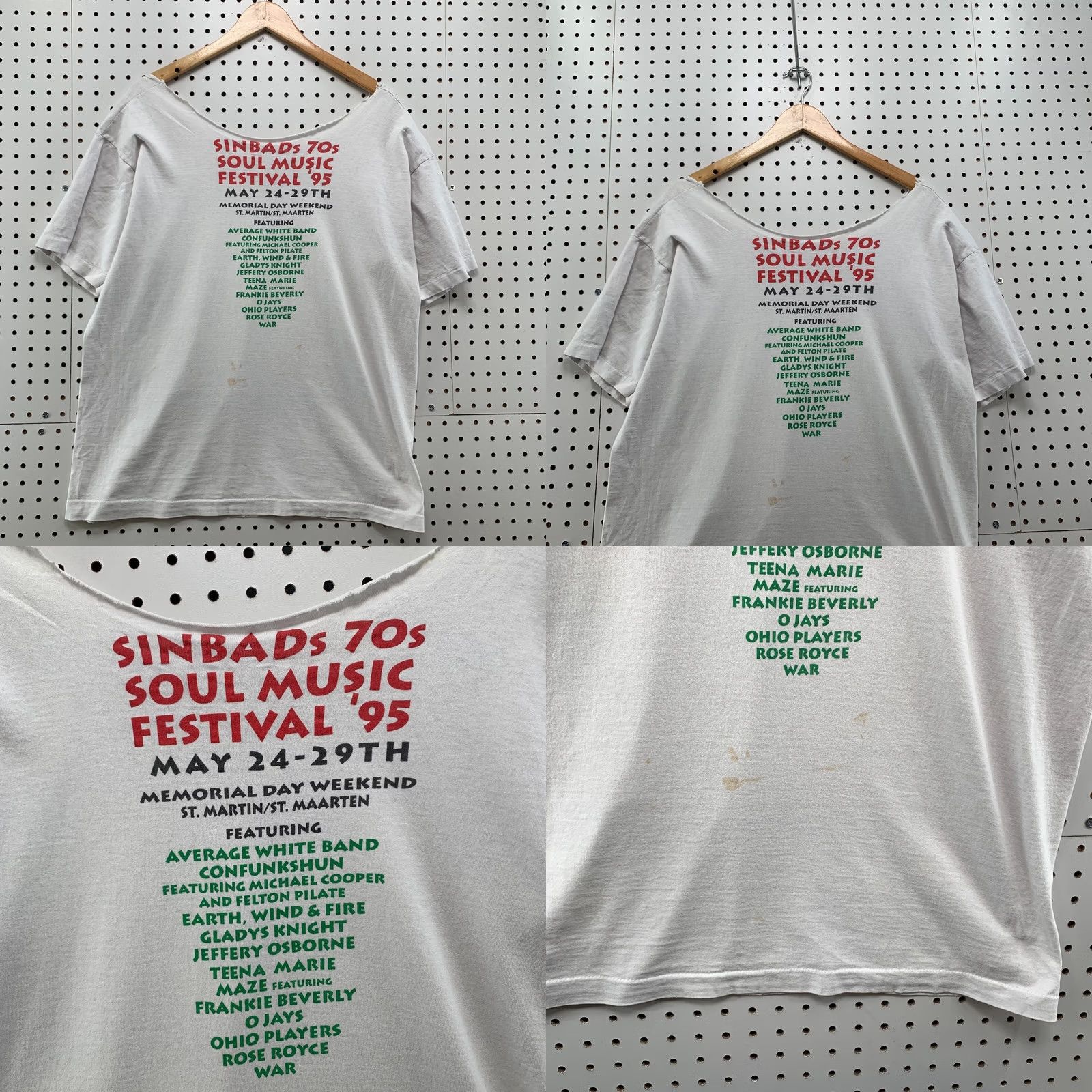 Fruit Of The Loom Vintage Sinbad Soul Music Festival Shirt White Single Stitch Adult L Shirt Size US L / EU 52-54 / 3 - 10 Thumbnail