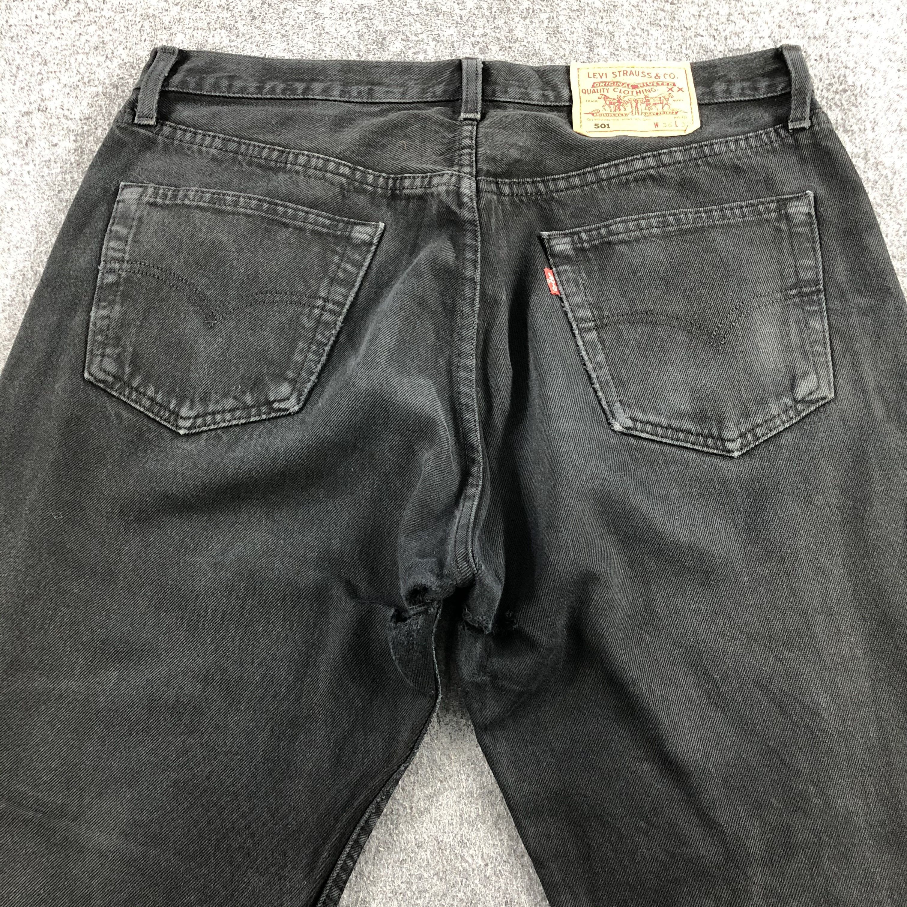 Levi's Vintage 90s Distress Levis 501 Jeans-J1423 Size US 35 - 4 Thumbnail