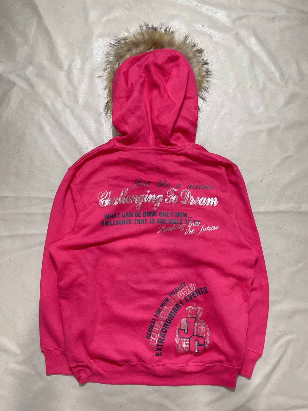 Hysteric Glamour Jadiss Poem Fur Hoodie Pink Tribal lgb ifsix style Size US L / EU 52-54 / 3 - 3 Thumbnail