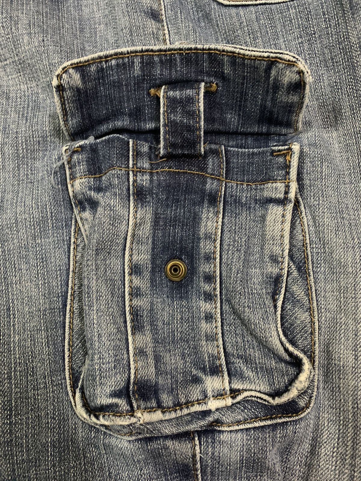 Hysteric Glamour Vintage Japanese Brand E.Blue Ripped Flare Bush Cargo Jeans Size US 28 / EU 44 - 8 Thumbnail