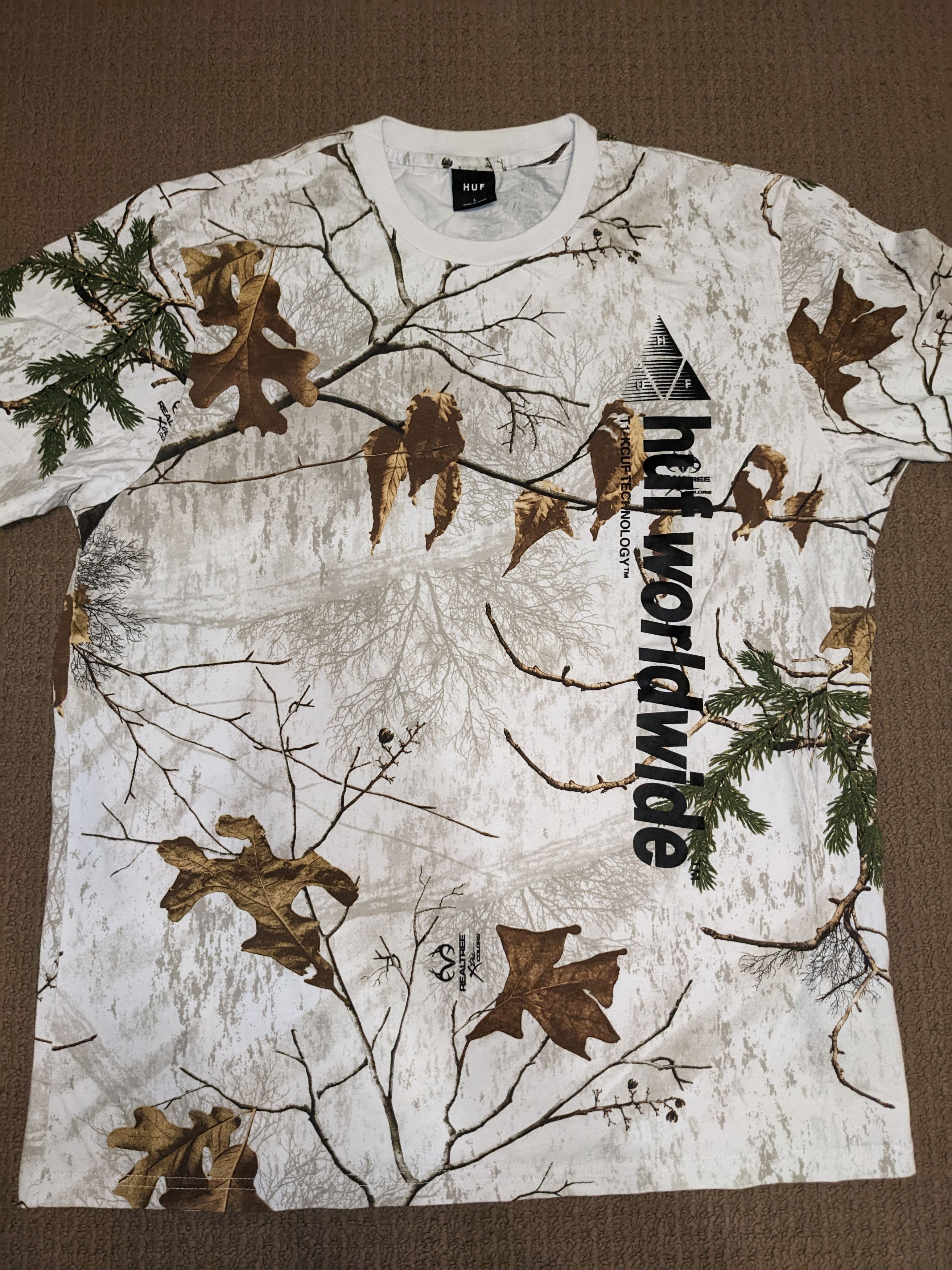 Huf HUF White plants T shirt Size US L / EU 52-54 / 3 - 2 Thumbnail