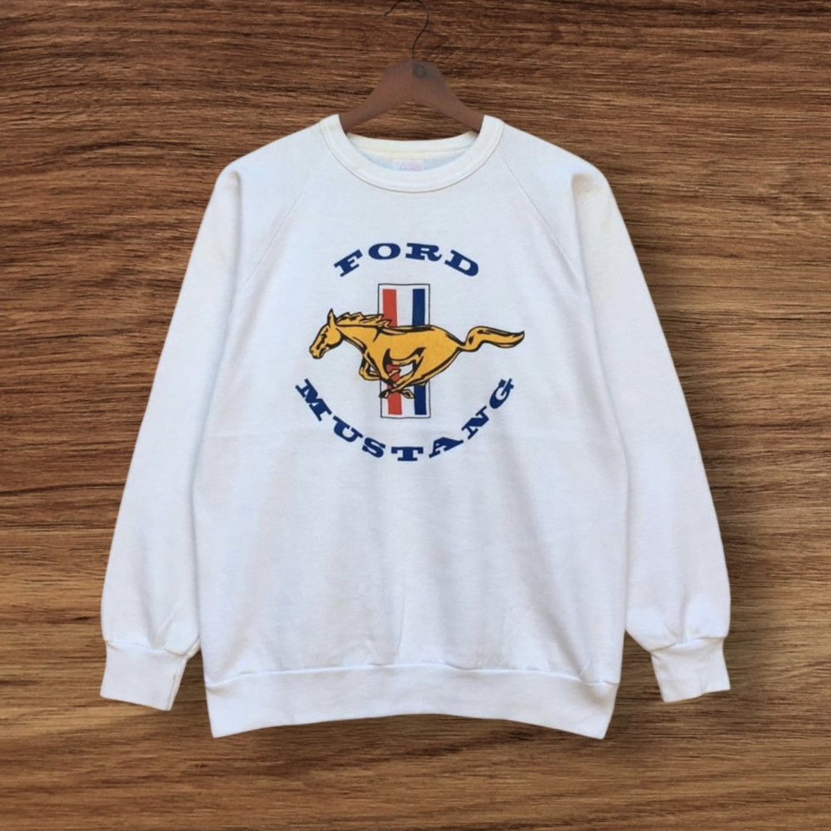 Vintage Vintage 80s Ford Mustang Crewneck Big Logo Size US S / EU 44-46 / 1 - 1 Thumbnail