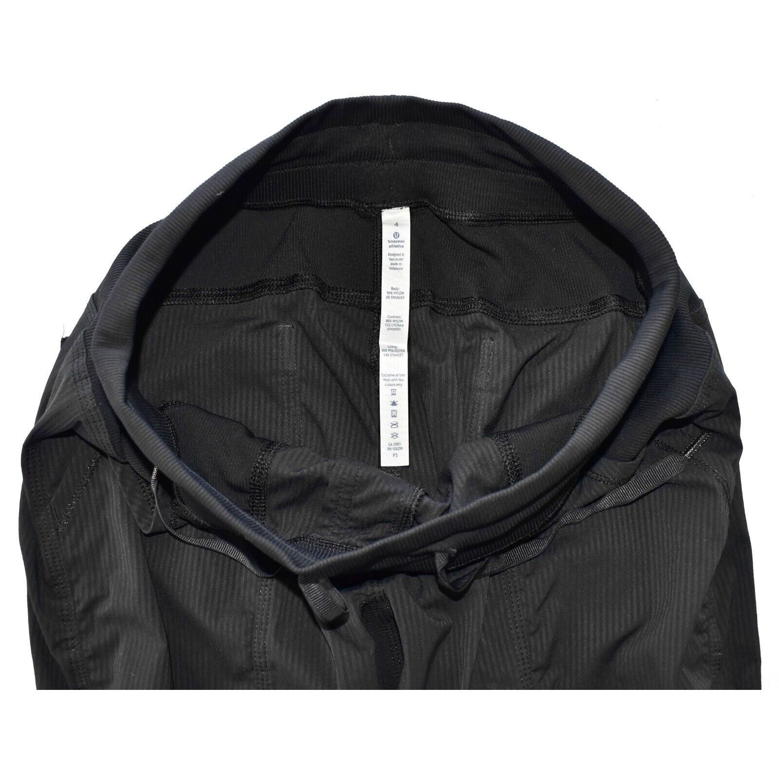 Lululemon B2 NEW LULULEMON ATHLETICA Black Elastic Panels Pants Size 4 Size 27" / US 4 / IT 40 - 4 Thumbnail