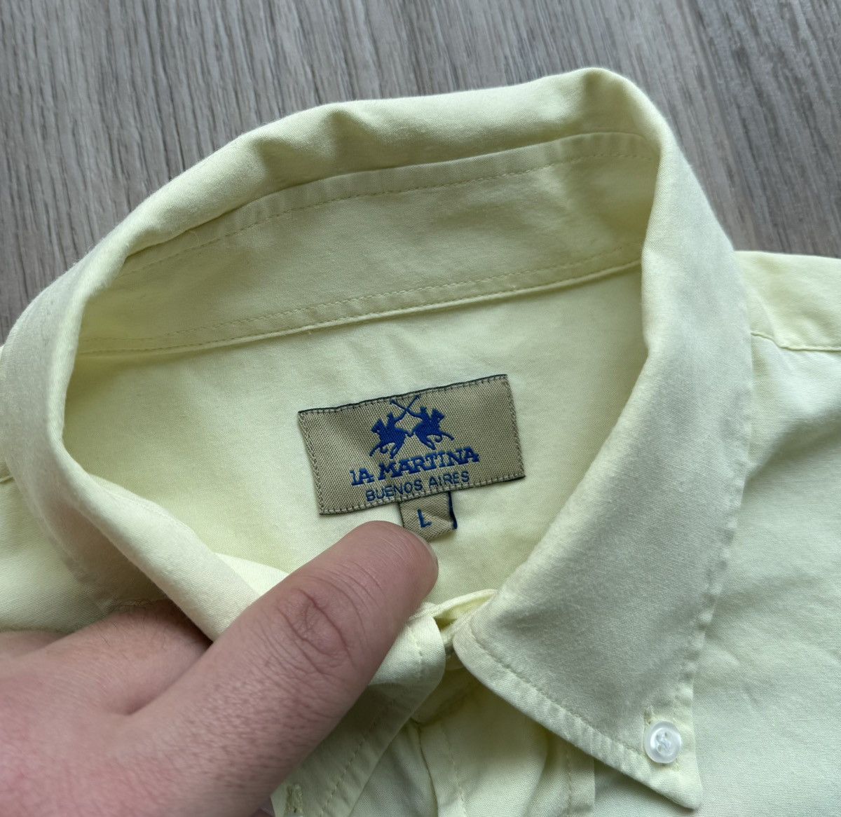 La Martina La Martina The British Polo Team Yellow Button Up Shirt Size US L / EU 52-54 / 3 - 6 Thumbnail