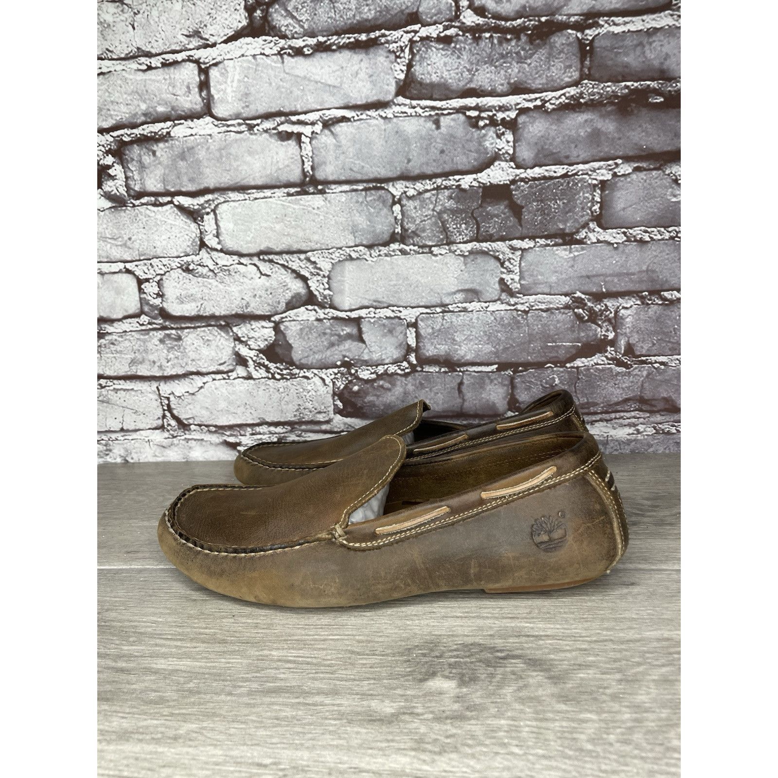 Timberland Timberland Brown Nubuck Leather Moc Slip On Loafers Driving Size US 8.5 / EU 41-42 - 12 Thumbnail