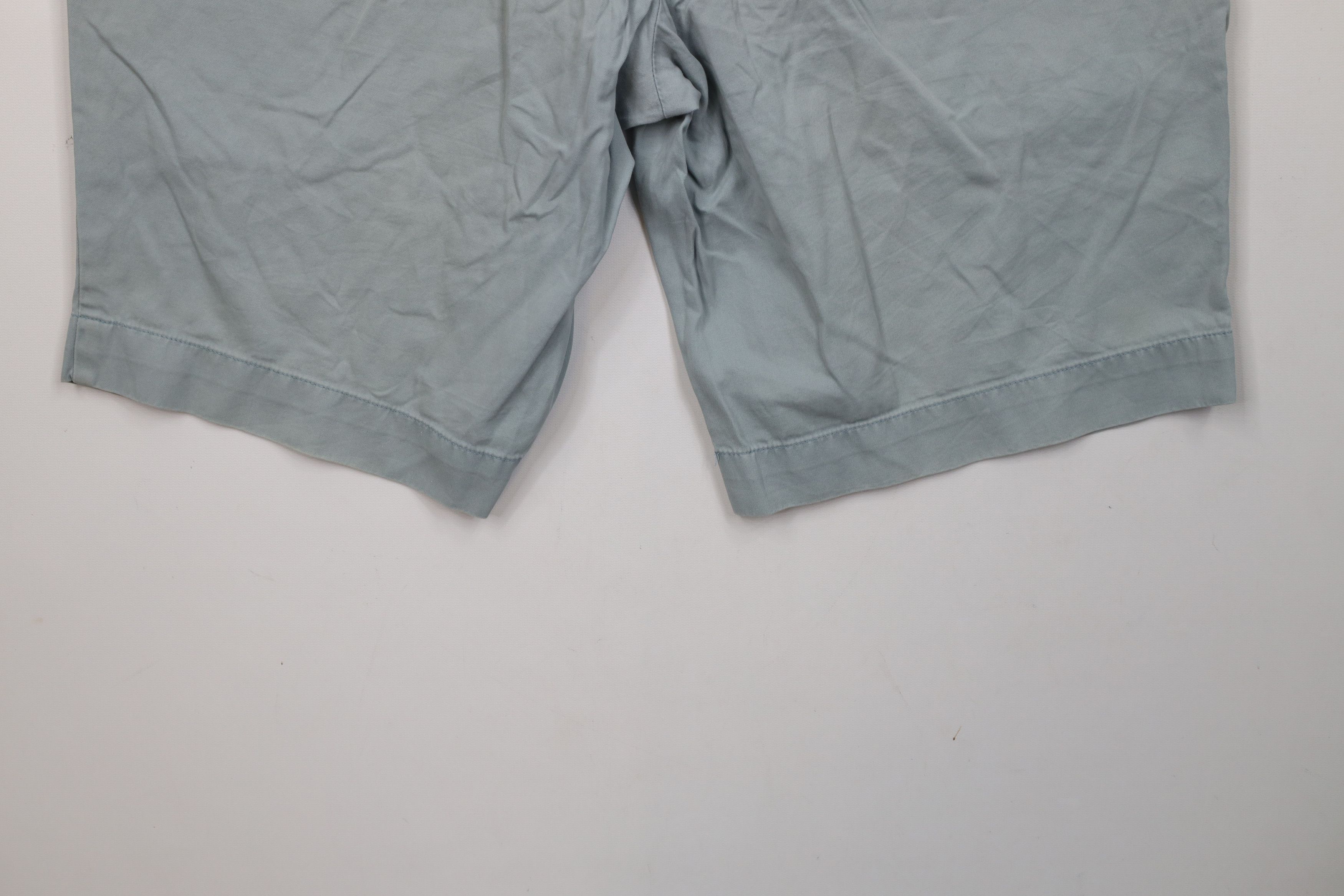 Ralph Lauren × Vintage Vintage 90s Ralph Lauren Above Knee Chino Shorts Light Blue Size US 34 / EU 50 - 14 Thumbnail