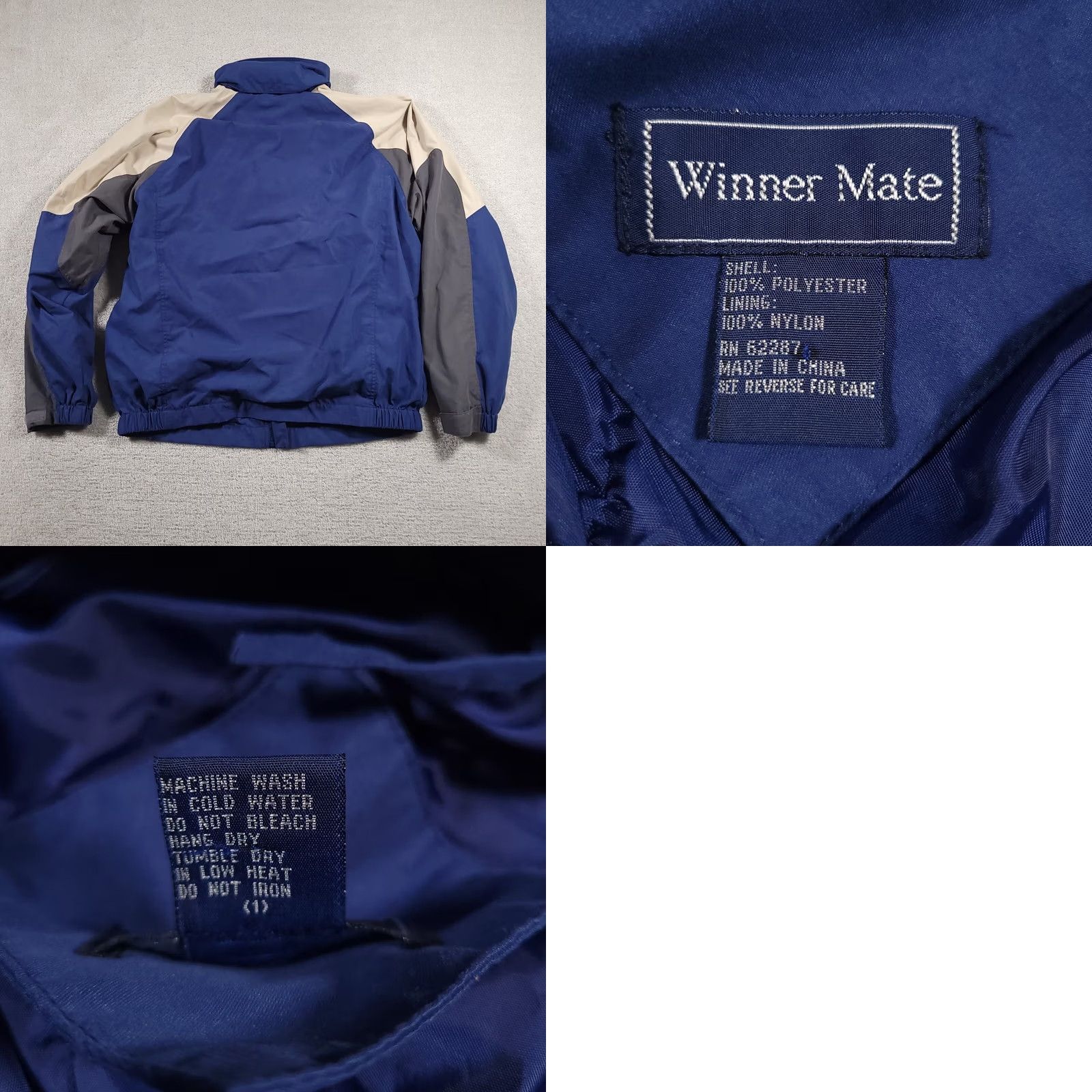Vintage VINTAGE Winner Mate Jacket Bomber Hood Mens XL Blue The Speedway Club Jacket Size US XL / EU 56 / 4 - 9 Thumbnail