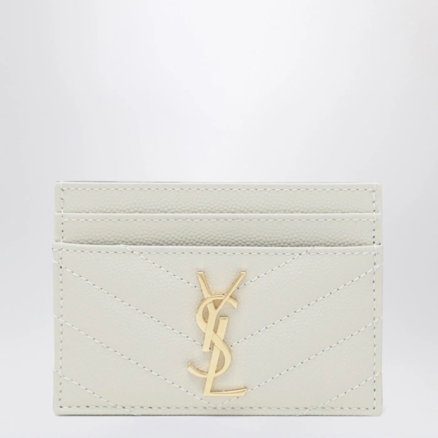 Saint Laurent Paris o1d2blof0526 Size: OS / Cassandre Card Holder in Cream Size ONE SIZE - 1 Thumbnail