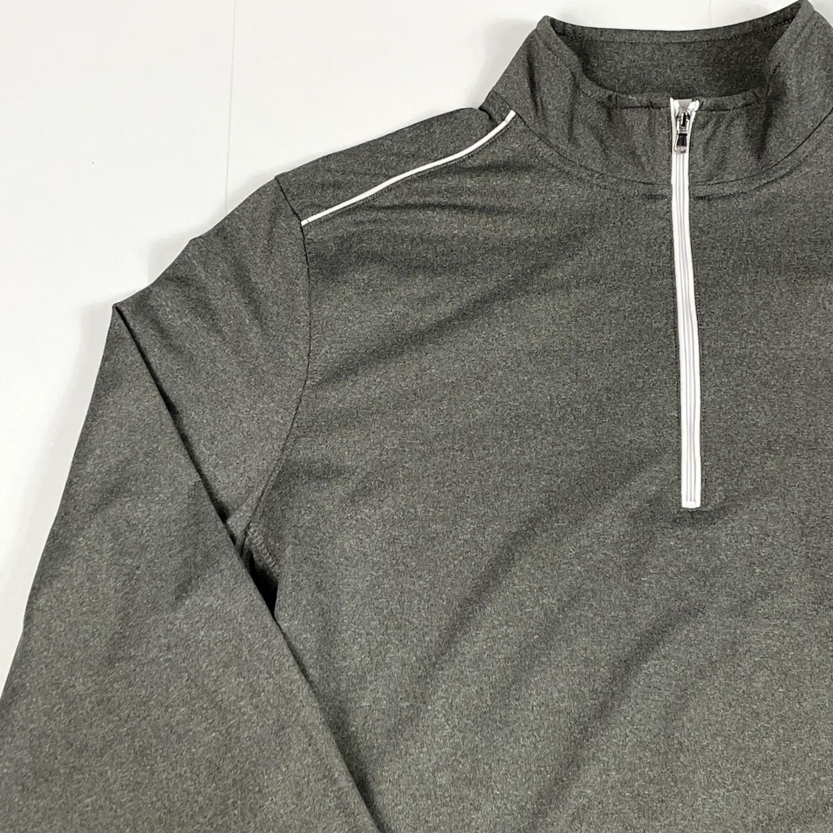 johnnie-O johnnie-O Shirt Men Medium Gray Golf 1/4 Zip Pullover Golfer Golfing Performance Size US M / EU 48-50 / 2 - 2 Thumbnail