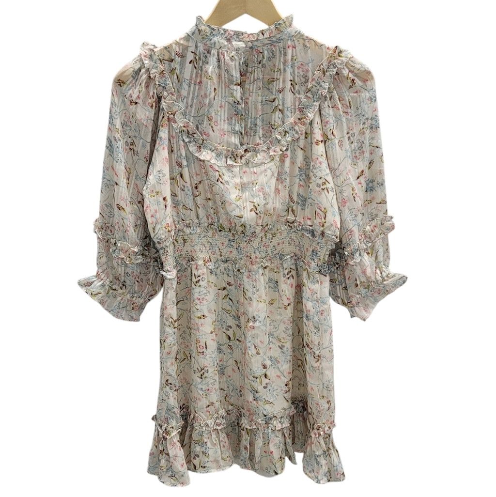 Other NWT WALTER BAKER Betsy Floral-Print Metallic Mini Dress Size S / US 4 / IT 40 - 4 Thumbnail