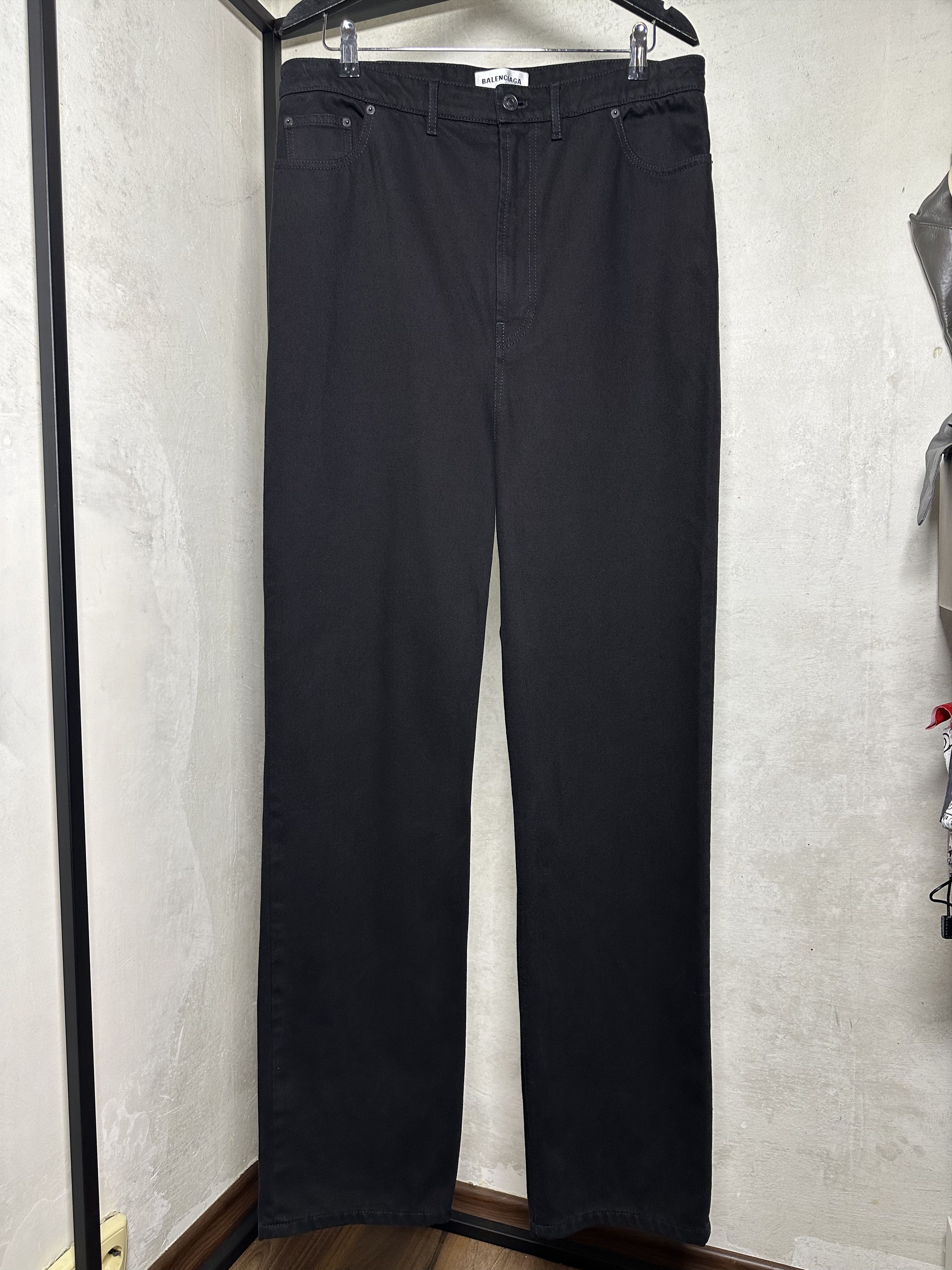 Balenciaga Balenciaga Straight-Leg Extra Long Black Jeans Size US 32 / EU 48 - 7 Thumbnail