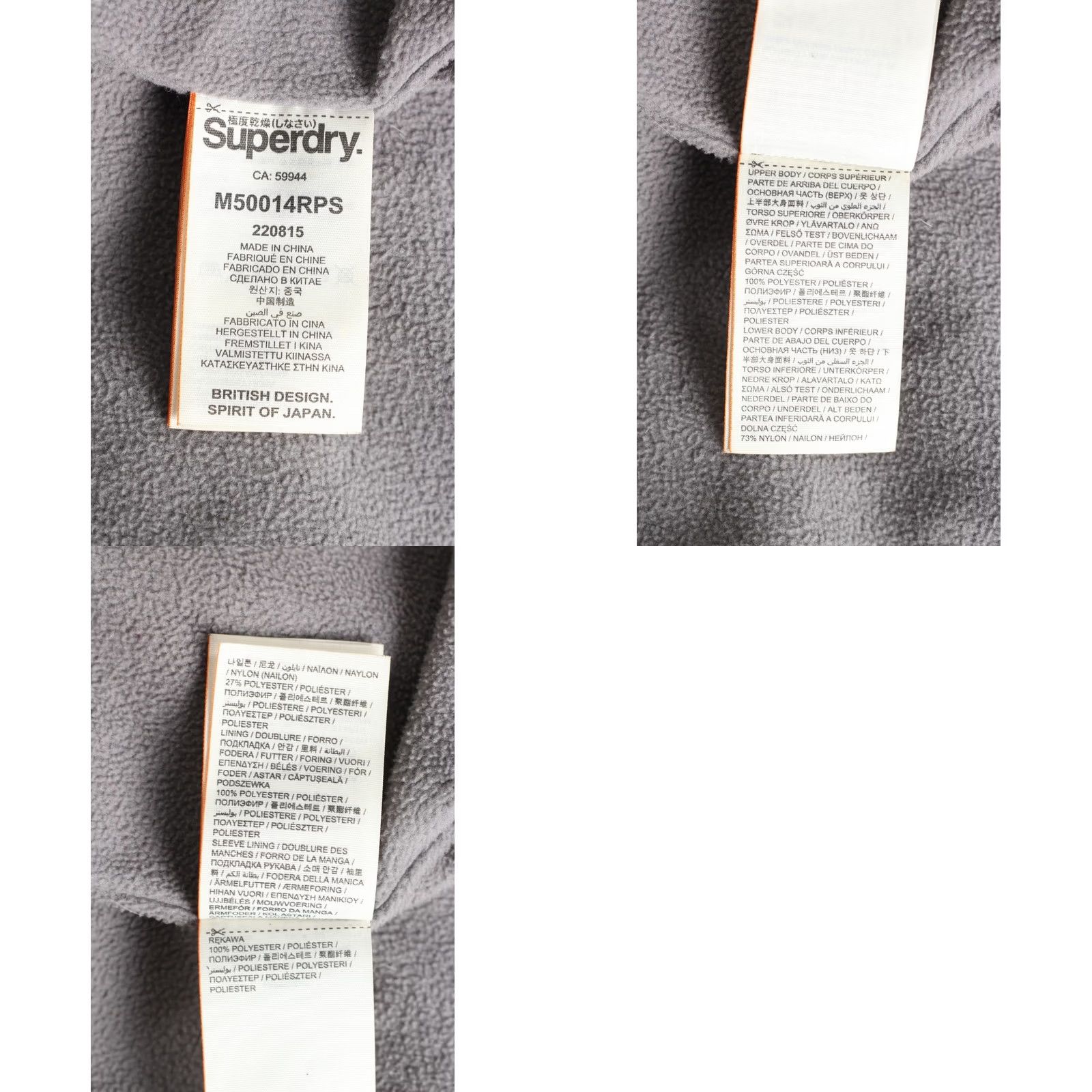 Superdry SUPERDRY Cliff Hiker International Hooded Jacket Men L MJ6514 Jacket Mens Grey Regular Zip Hooded All Seasons Hiking Windbreaker Modern 90s Theme Size US L / EU 52-54 / 3 - 8 Thumbnail