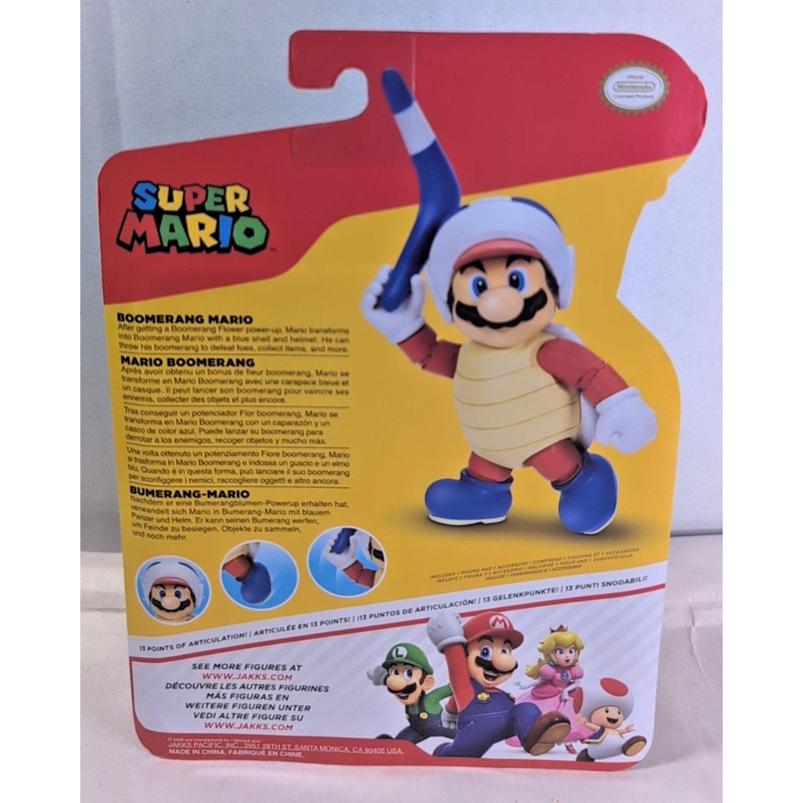 & Other Stories Jakks Pacific Super Mario BOOMERANG MARIO 4” Figure Nintendo Size ONE SIZE - 8 Thumbnail