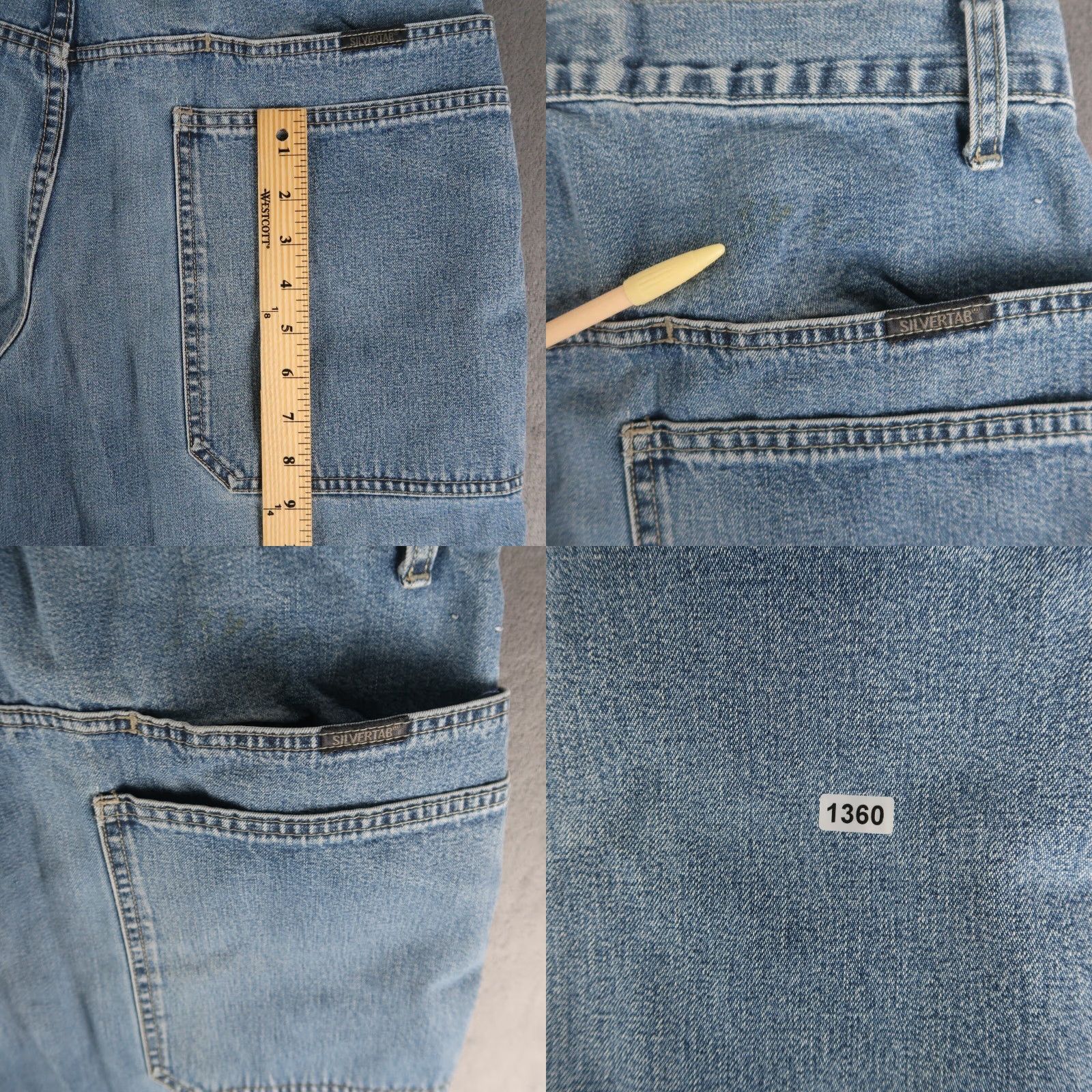 Denime VINTAGE Levi’s Silvertab Baggy Den im Skater Jeans Grunge Y2K 33x30 Big Pockets Jeans Biker Streetwear Skater 90s? Size US 33 - 10 Thumbnail