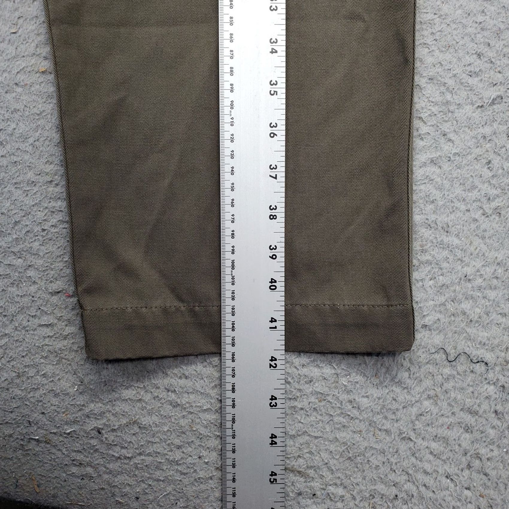 Vintage L.L. Bean Pants Womens 16 Green Original Fit Slash Pocket Cotton Straight Leg Shirt? Size 38" / US 16 / IT 52 - 3 Thumbnail