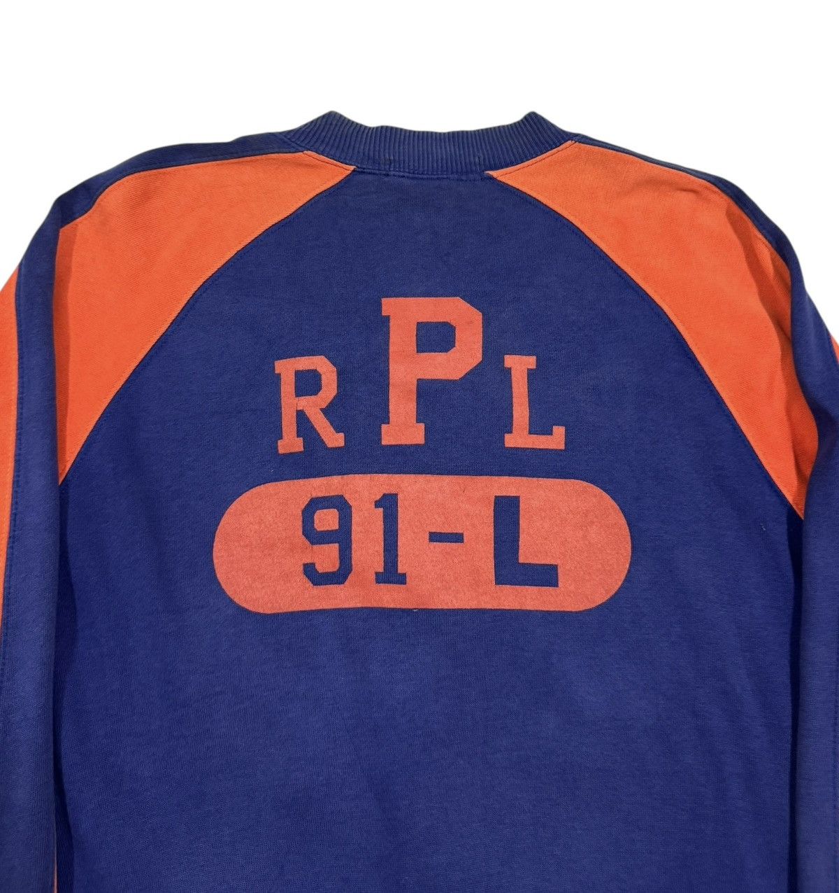 Polo Ralph Lauren × RRL Ralph Lauren × Vintage Vtg🔥90’s Polo Ralph Lauren RPL-91 Bomber Sweater Jacket Size US L / EU 52-54 / 3 - 9 Thumbnail
