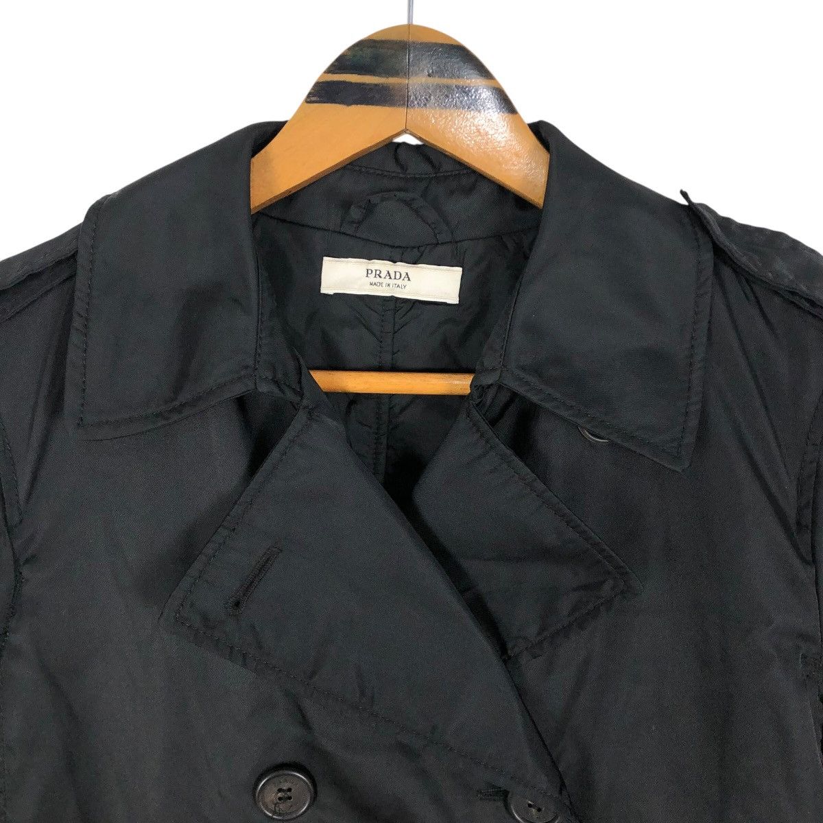 Prada Vintage Prada Double Breasted Nylon Trench Coat Size XS / US 0-2 / IT 36-38 - 5 Thumbnail