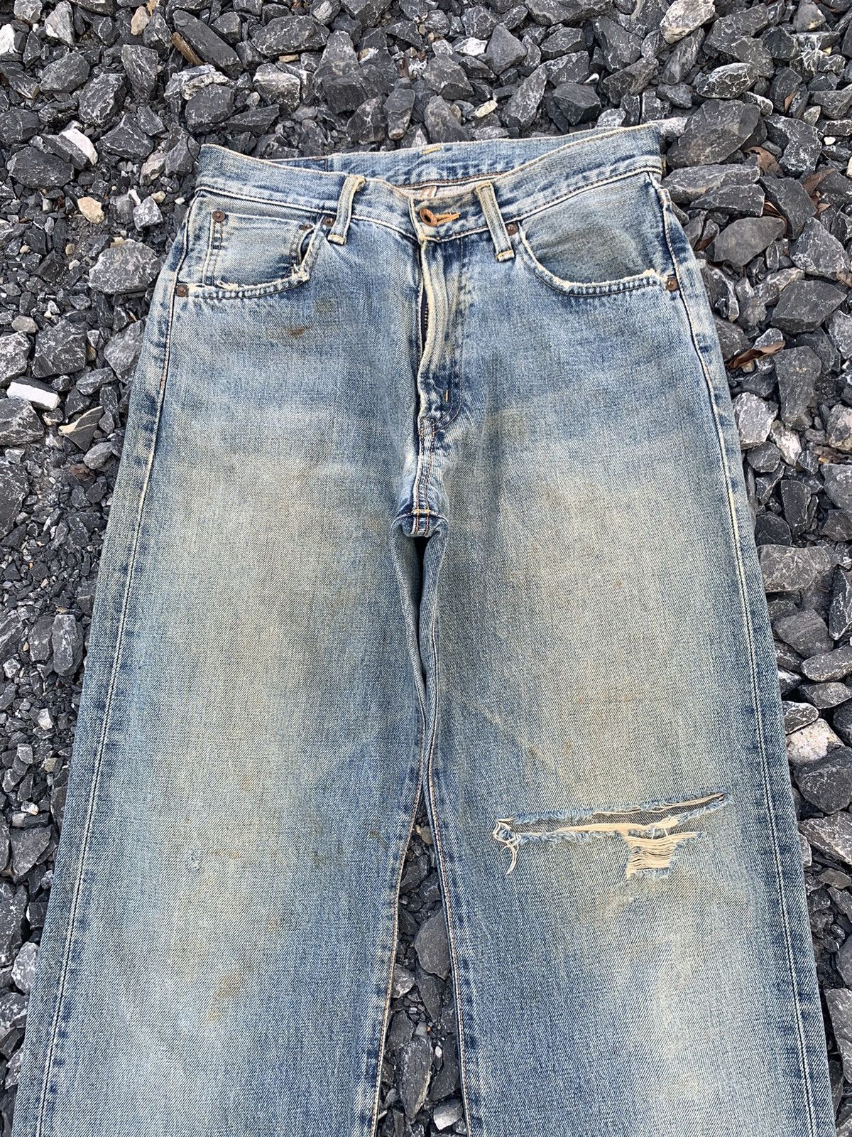 Kapital VINTAGE 505X SELVEDGE FADED JAPANESE DISTRESSED DENIM Size US 28 / EU 44 - 6 Thumbnail