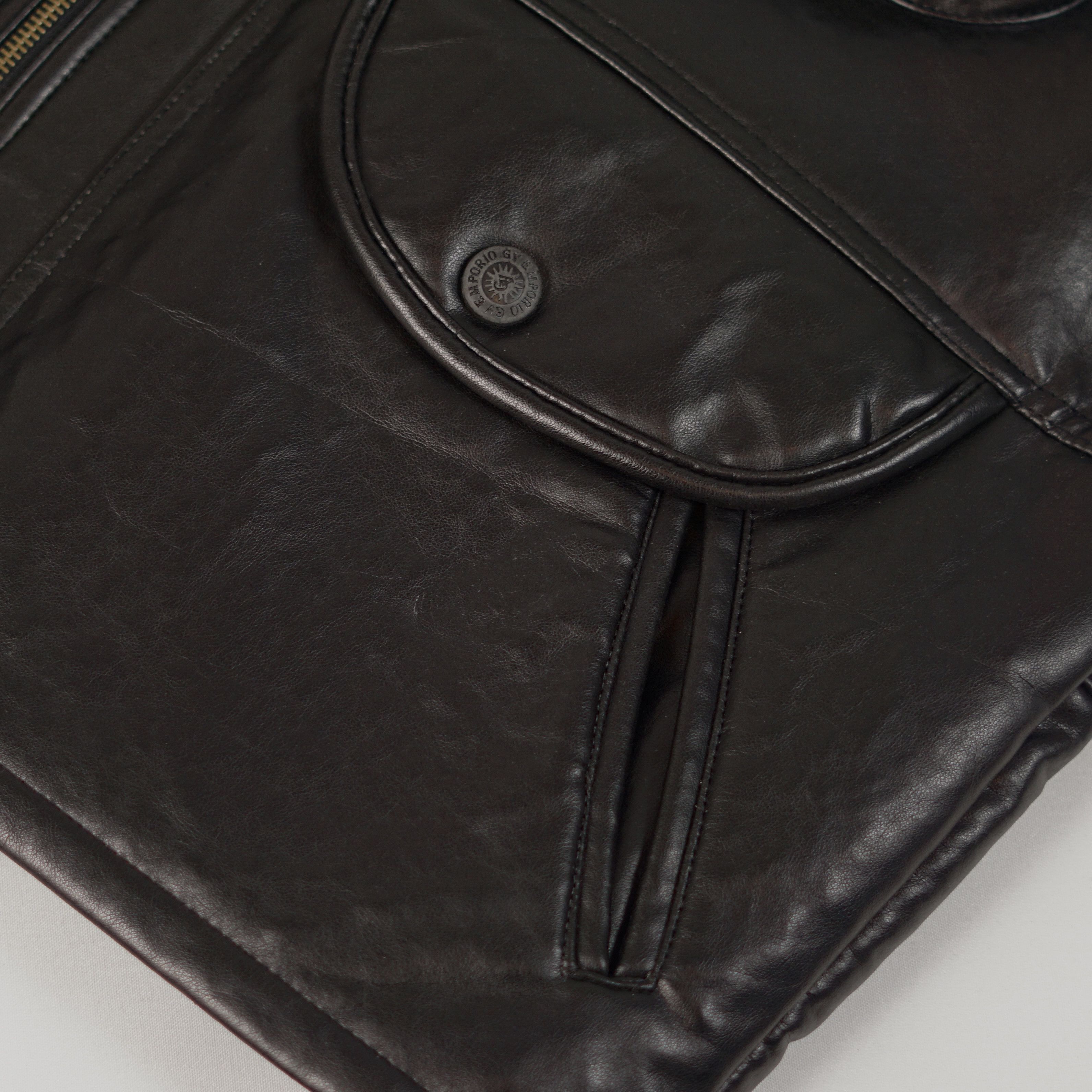 Other 90's Emporio GIV Leather Zip-Up Jacket Size US XL / EU 56 / 4 - 4 Thumbnail