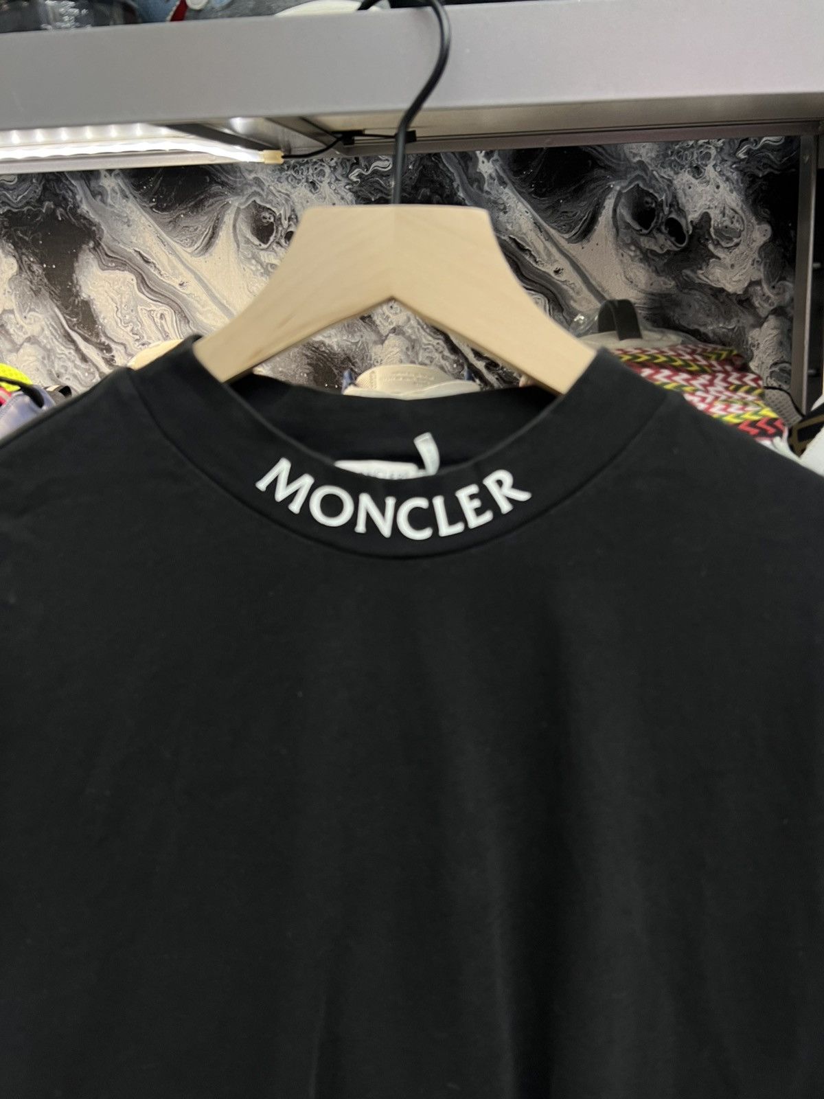 Moncler Moncler Black T-Shirt Size US L / EU 52-54 / 3 - 3 Thumbnail