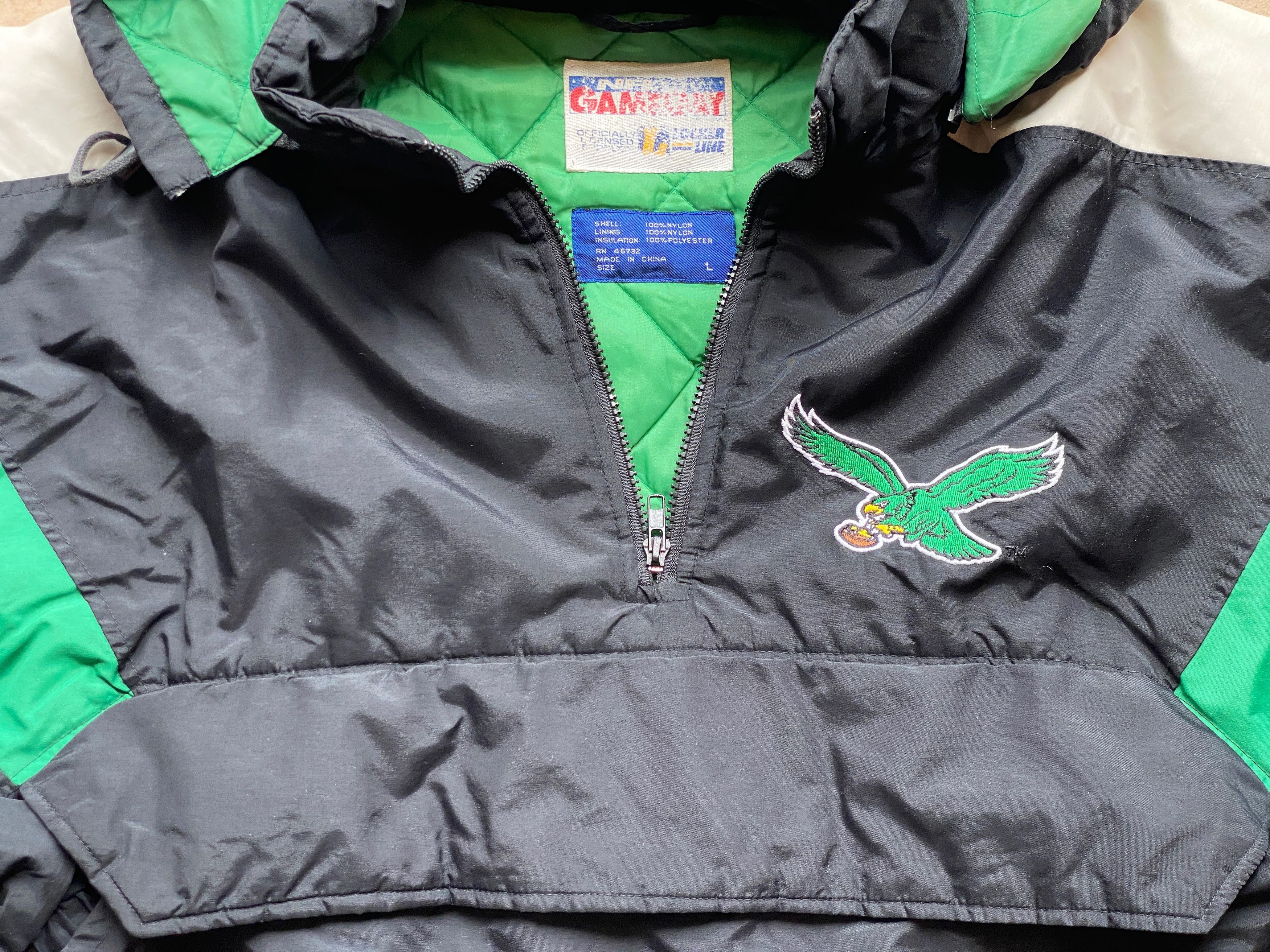 Starter Philadelphia Eagles 90s GAME DAY puffer L kelly blk NFL vtg Size US L / EU 52-54 / 3 - 3 Thumbnail