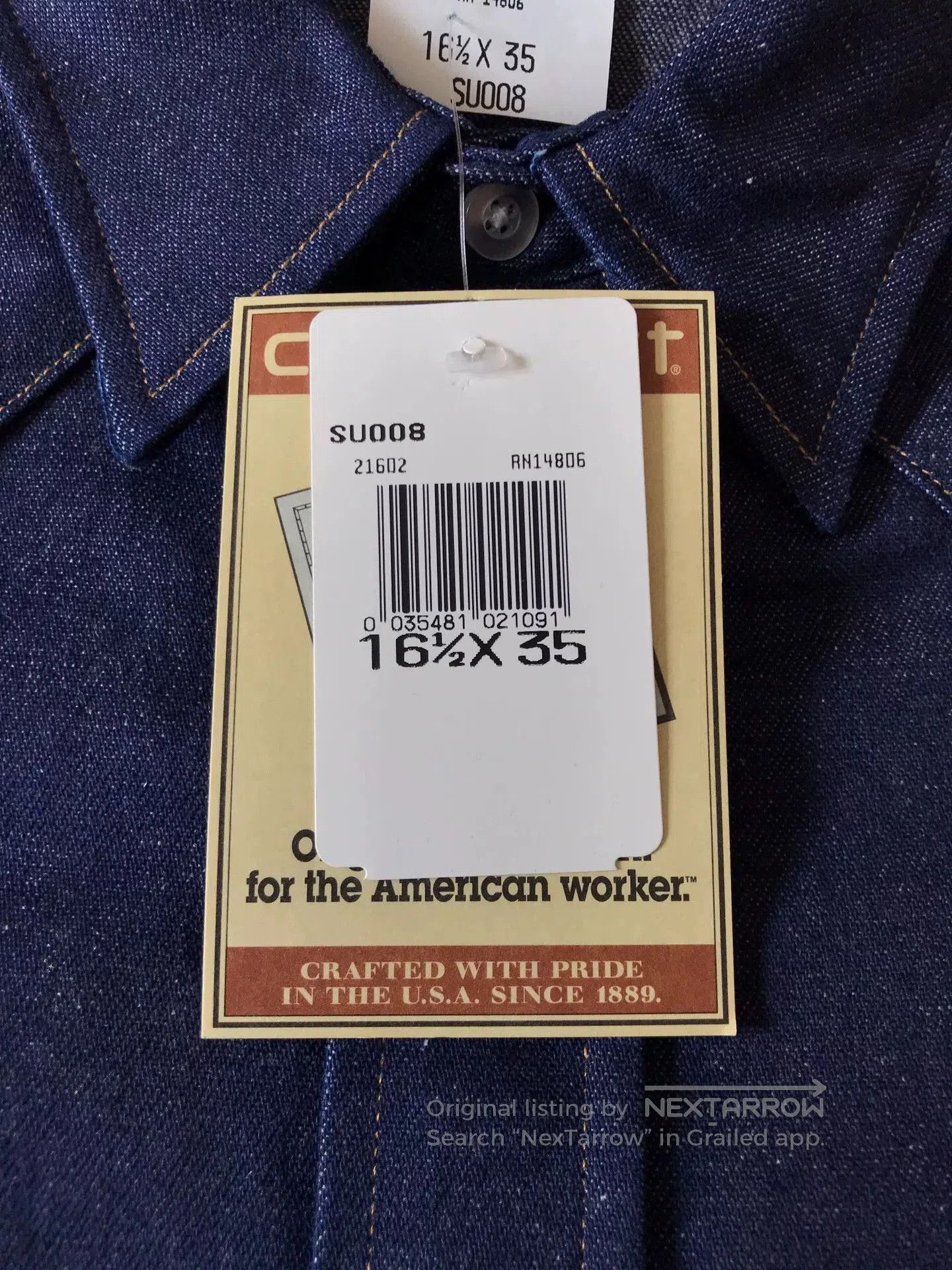 Carhartt 90s Carhartt SU008 Denim Western Shirt. Size US M / EU 48-50 / 2 - 7 Thumbnail