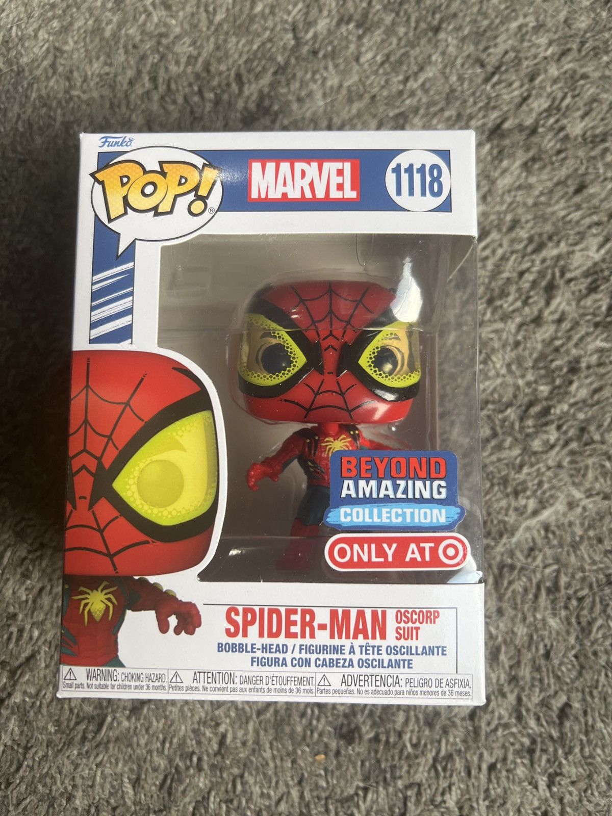 Marvel Comics Funko Pop! Spider-Man Oscorp Suit Bobble-Head Size ONE SIZE - 1 Thumbnail