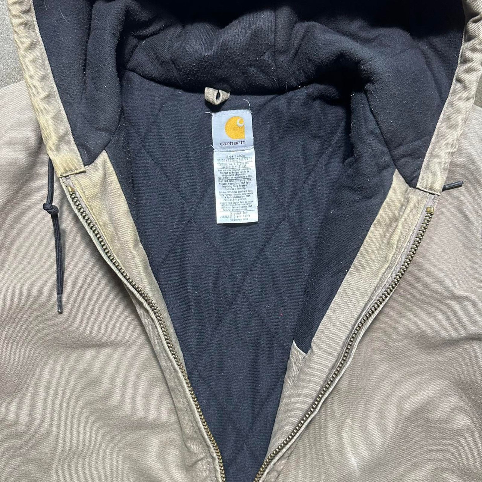 Carhartt Vintage Carhartt Quilted Lined Hooded Canvas Jacket Brown Size US XL / EU 56 / 4 - 4 Thumbnail