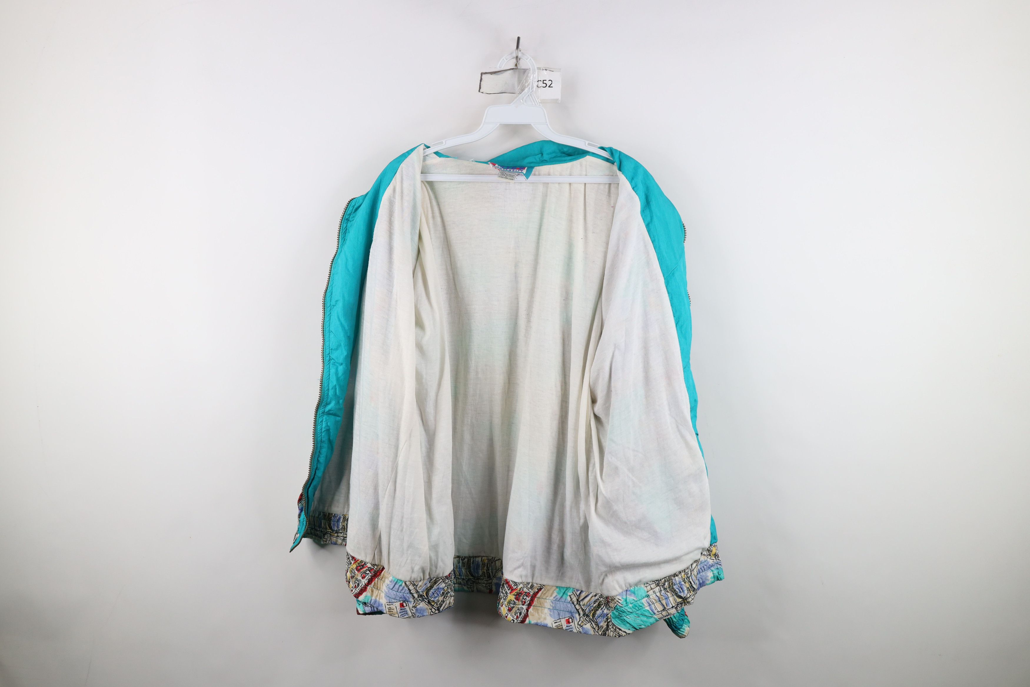Vintage Vintage 90s Streetwear Over Print Lined Windbreaker Jacket Size L / US 10 / IT 46 - 9 Thumbnail