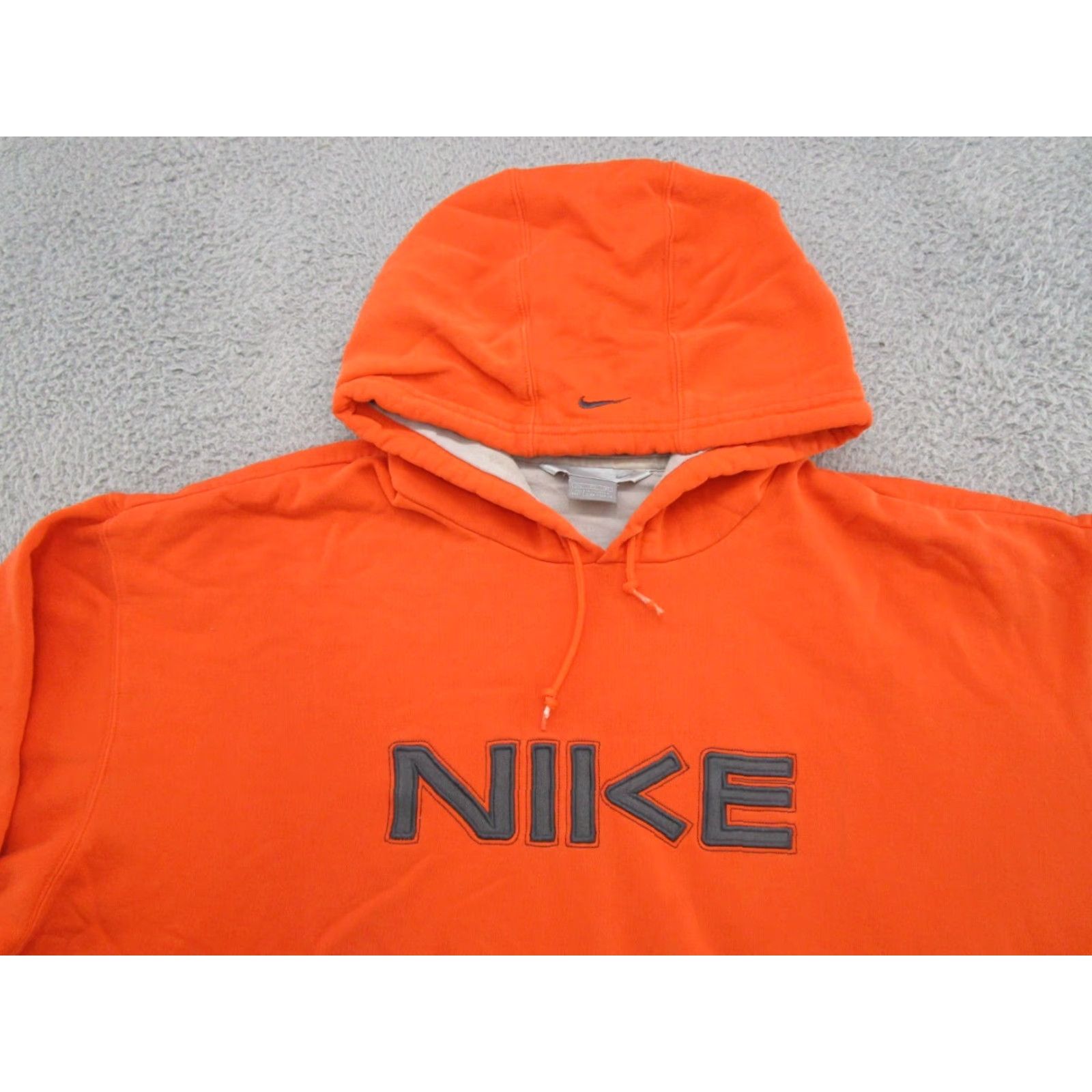 Nike VINTAGE Nike Spell Out Hoodie Swoosh Sweatshirt Orange Men's 3XL Read Size US XXL / EU 58 / 5 - 2 Thumbnail