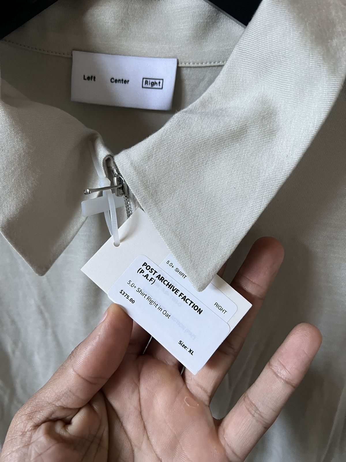 POST ARCHIVE FACTION (PAF) Post Archive Faction (PAF) Zip Up Right Shirt in Oat Size US XL / EU 56 / 4 - 9 Thumbnail