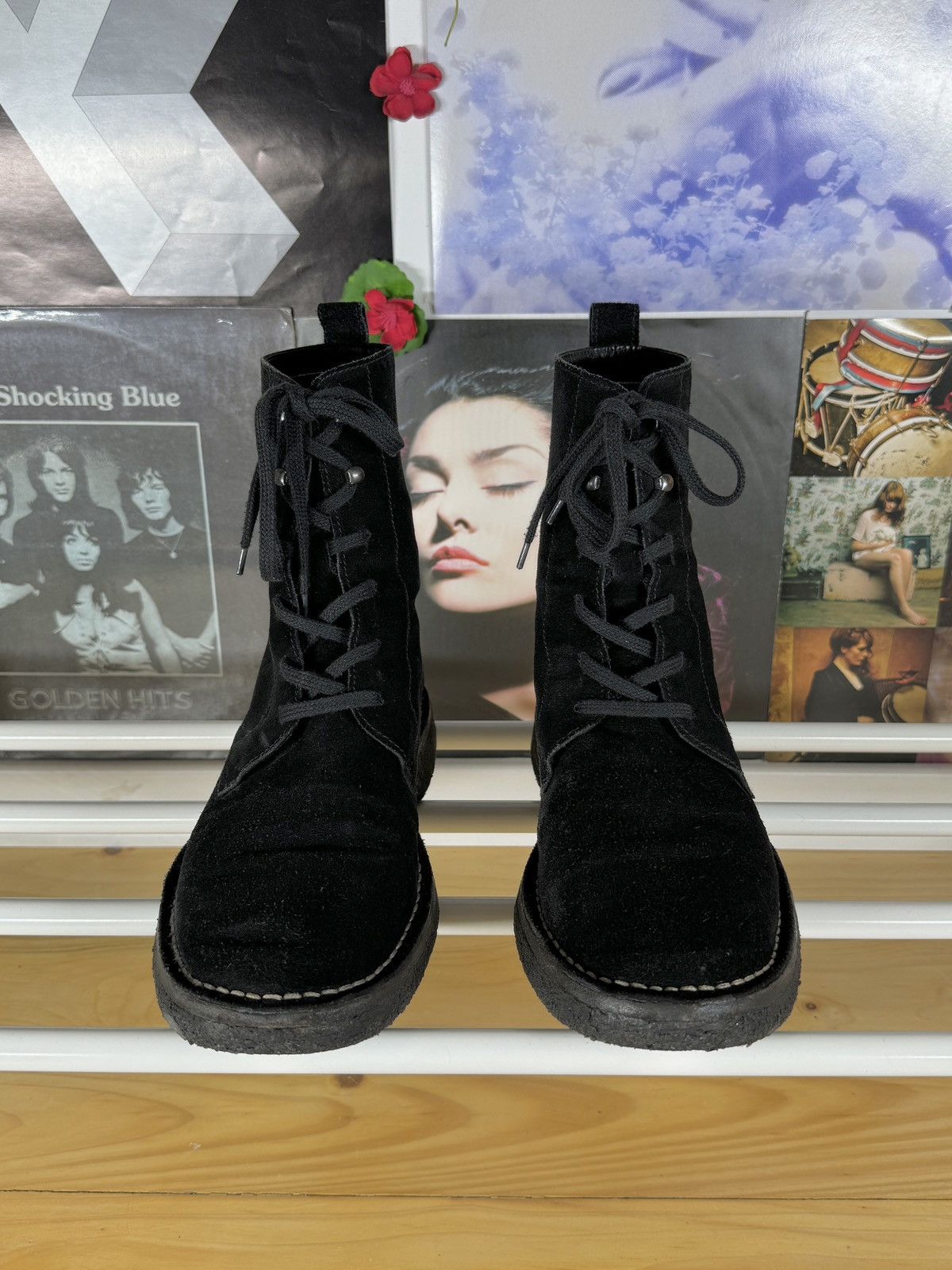 Ann Demeulemeester 2010s Suede Crepe Sole Boots Size US 8 / EU 41 - 5 Thumbnail