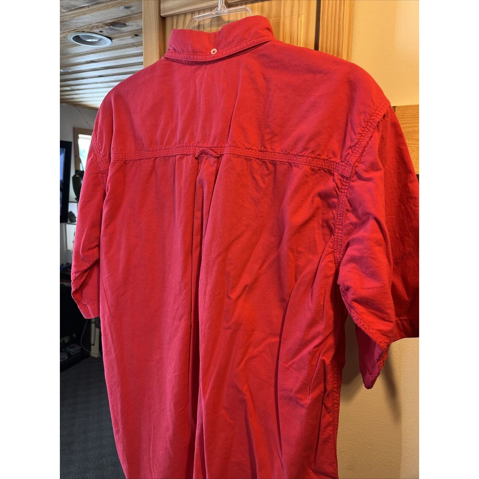 Woolrich Woolen Mills Woolrich VTG Men’s M Red Short Sleeve Button Cotton Shirt Size US M / EU 48-50 / 2 - 16 Thumbnail