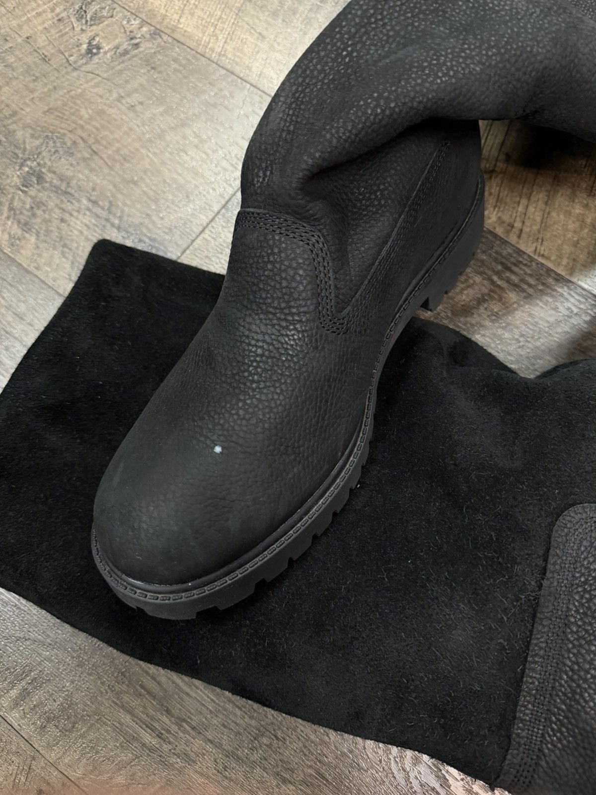 Telfar Timberland Tall Pull Up Boot Black Size US 9 / EU 42 - 6 Thumbnail