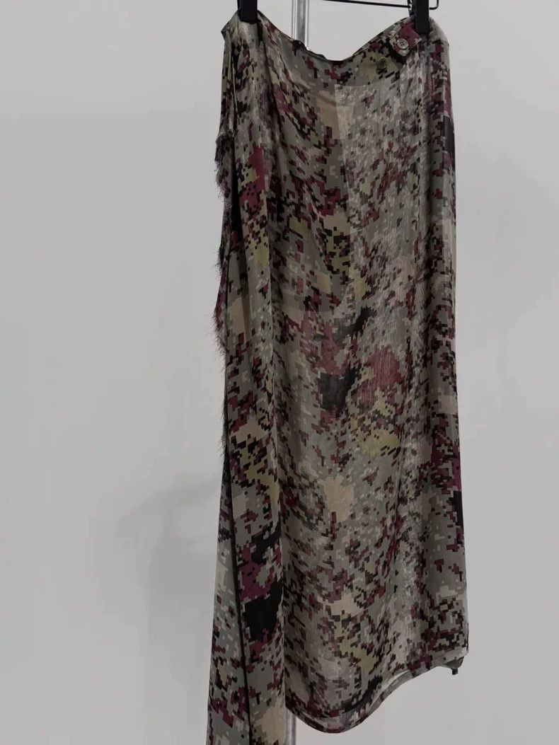 Yohji Yamamoto yohji yamamoto size 1 90s camouflage see-through skirt Size 24" / US 00 / IT 34 - 2 Thumbnail