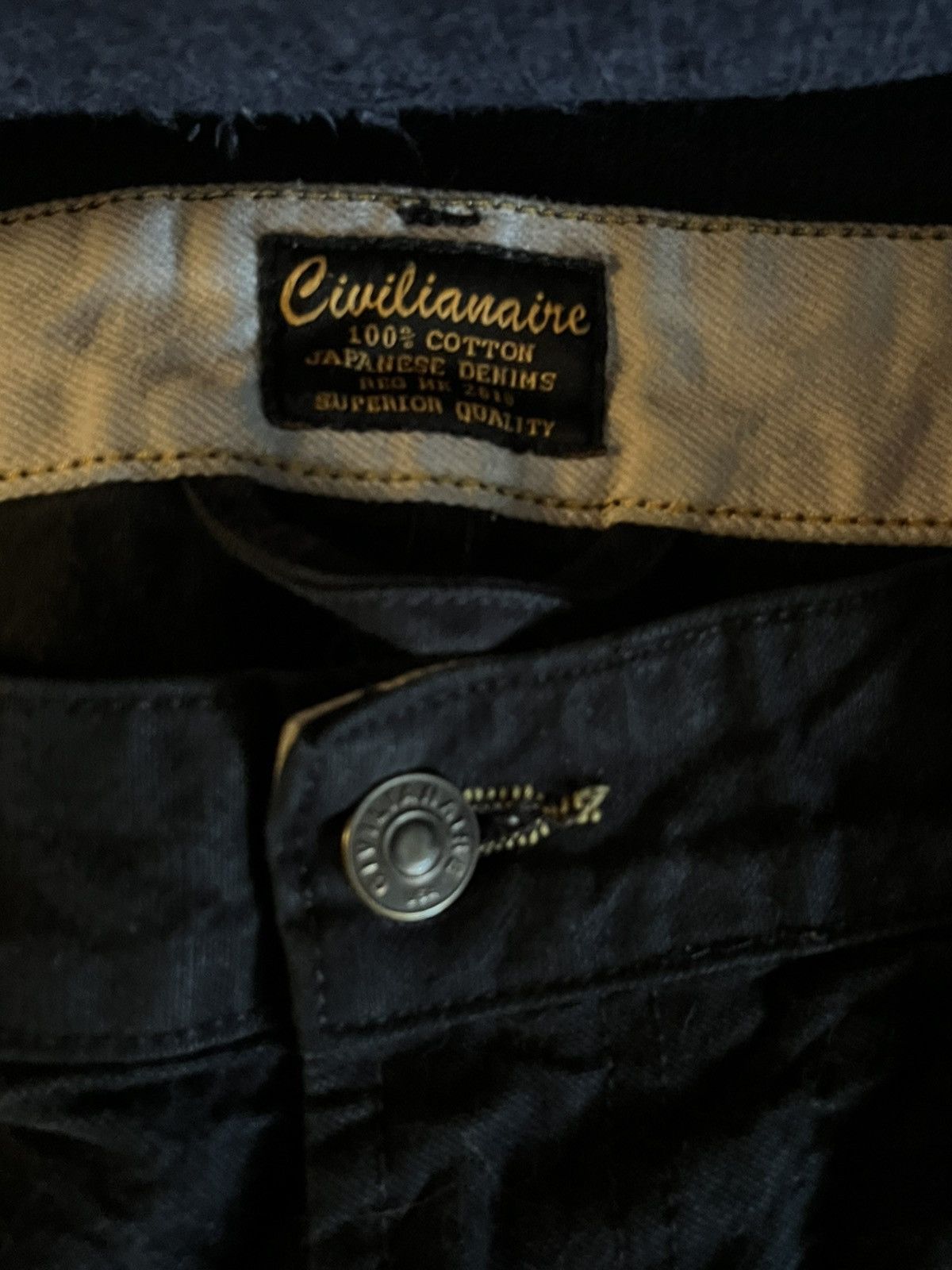 Civilianaire Civilianare Japanese Selvedge Denim | Black Size US 34 / EU 50 - 2 Thumbnail