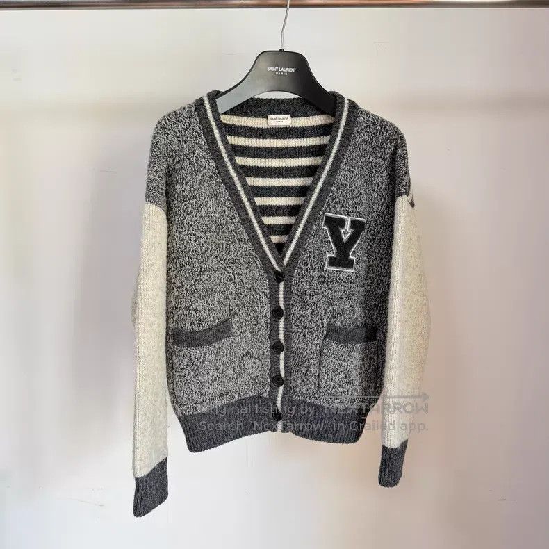 Saint Laurent Paris Saint Laurent Paris College Style Tweed Knitted Cardigan i Size US S / EU 44-46 / 1 - 1 Thumbnail