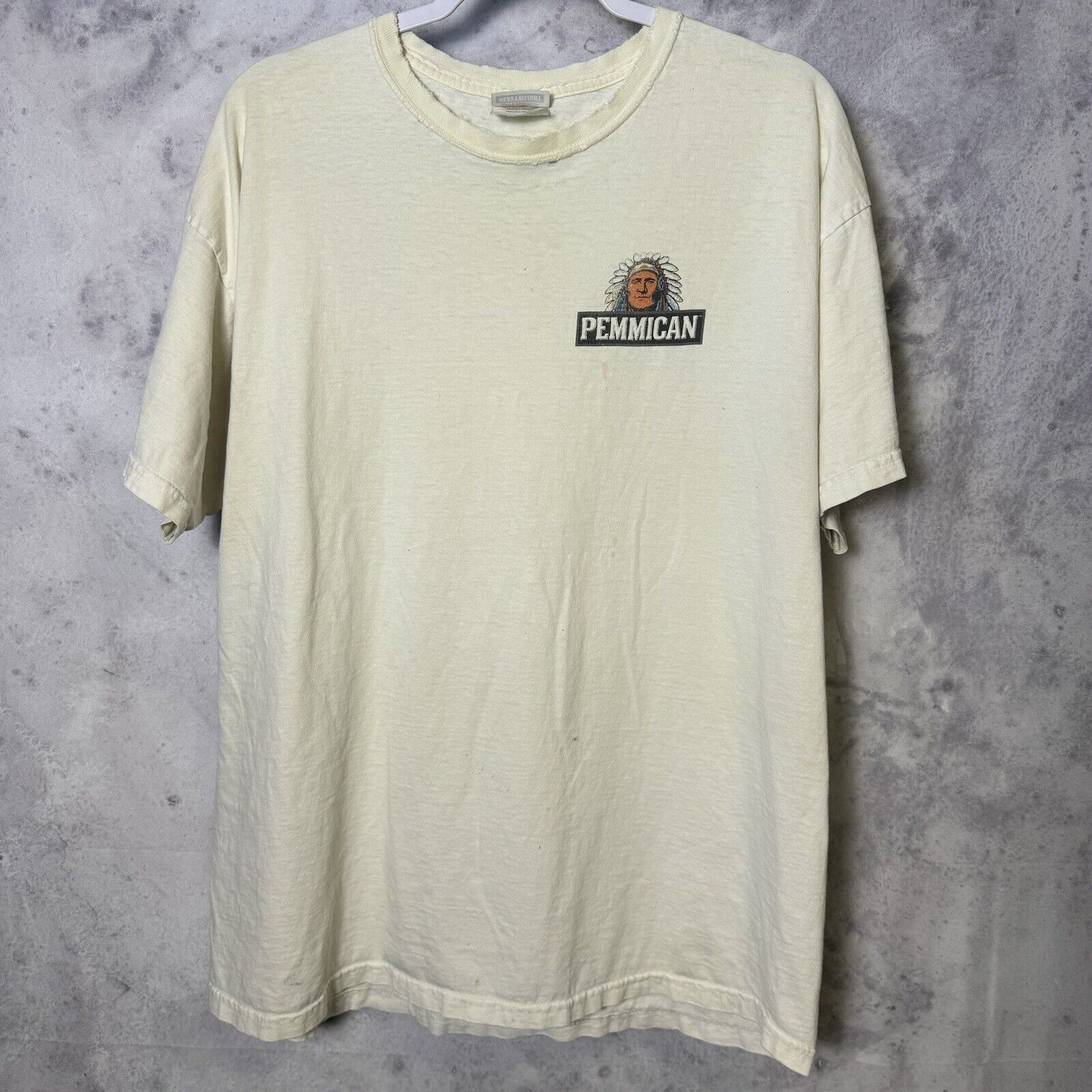 Vintage Vintage Pemmican T Shirt Mens XL White Short Sleeve y2k 90s Size US XL / EU 56 / 4 - 1 Thumbnail
