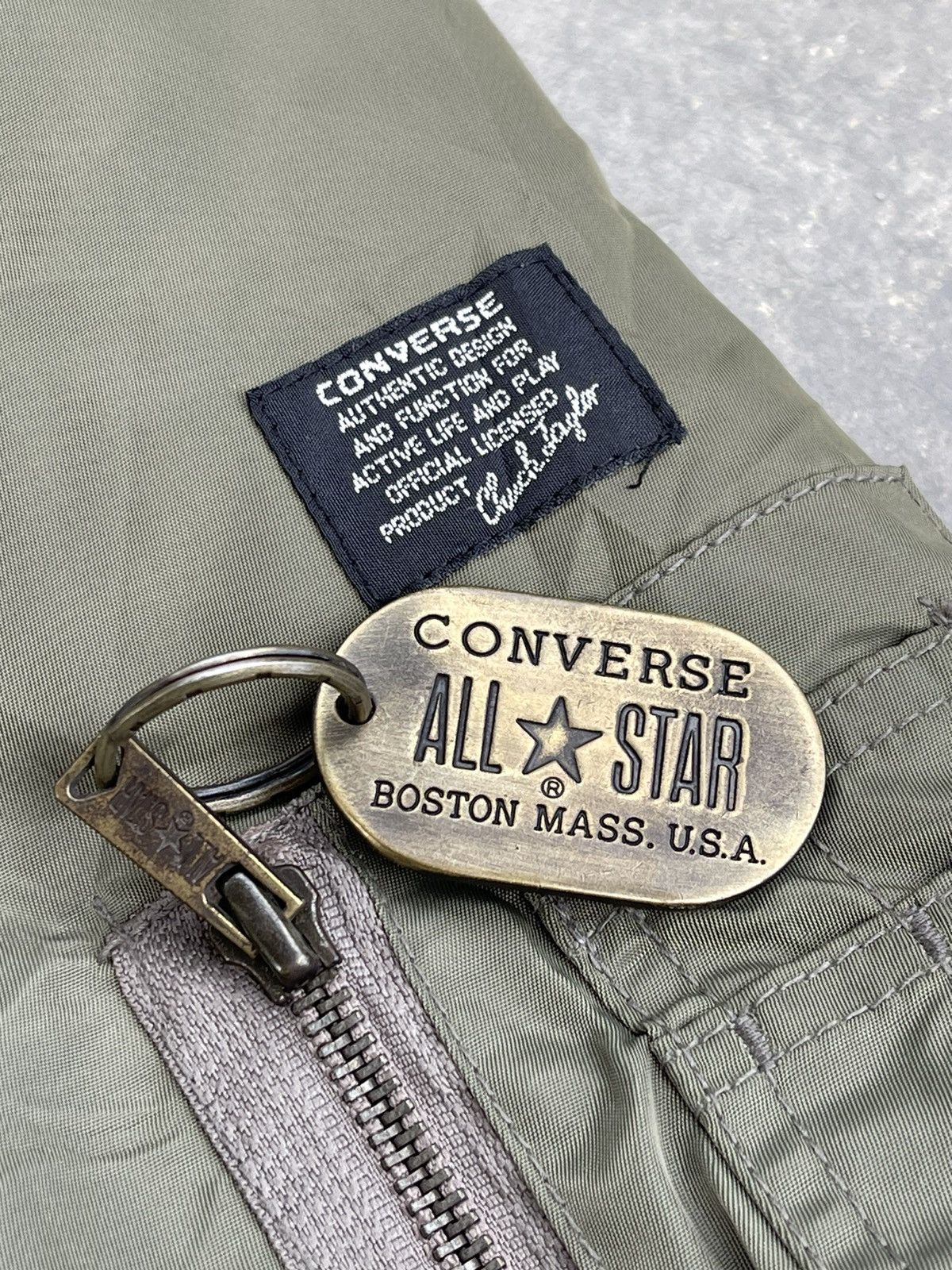 Converse 🔥Vintage Converse Ma-1 Flight Bomber Jacket Size US L / EU 52-54 / 3 - 15 Thumbnail