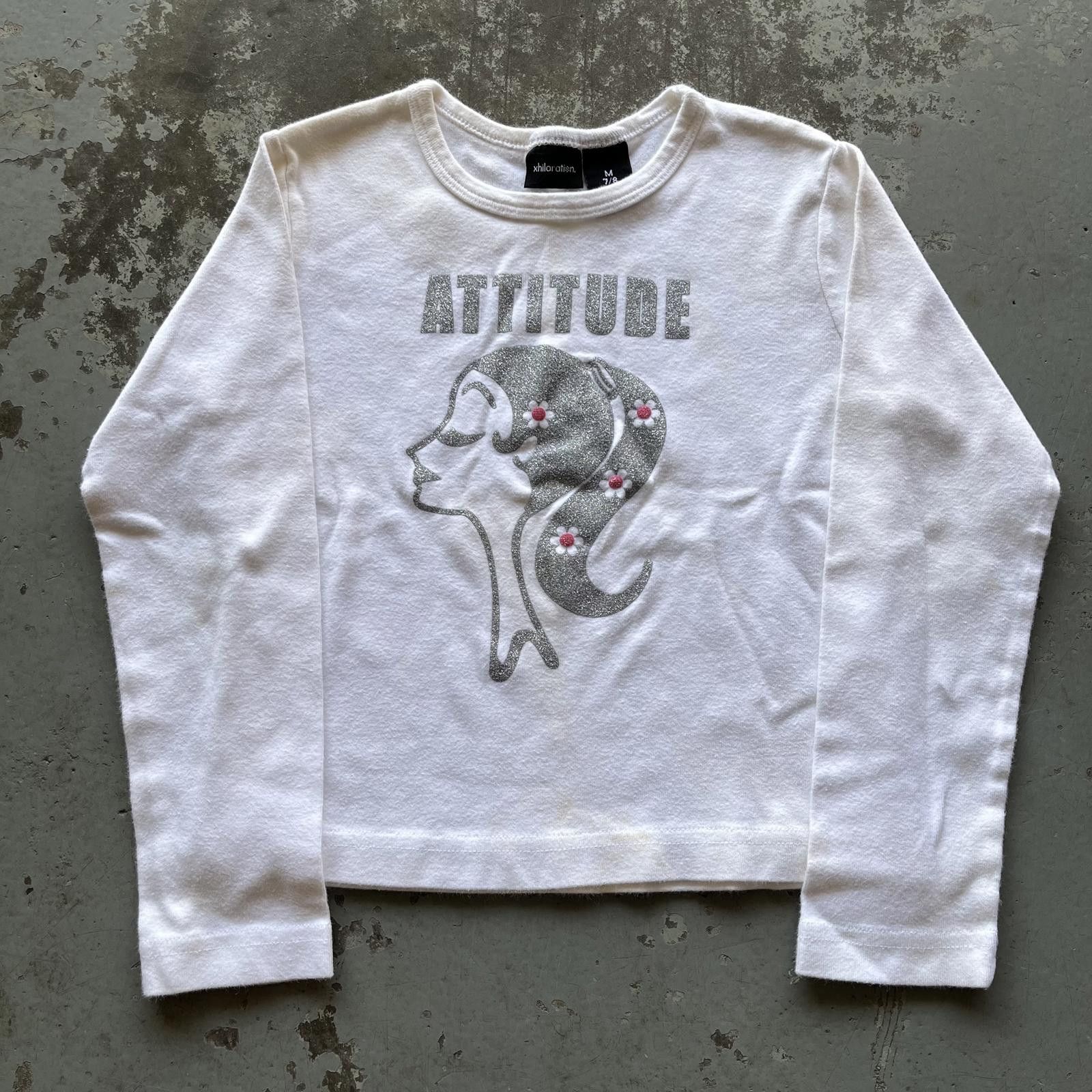 Vintage Vintage Y2K Attitude Floral Grunge Glitter Joke Baby Tee Size XS / US 0-2 / IT 36-38 - 1 Thumbnail