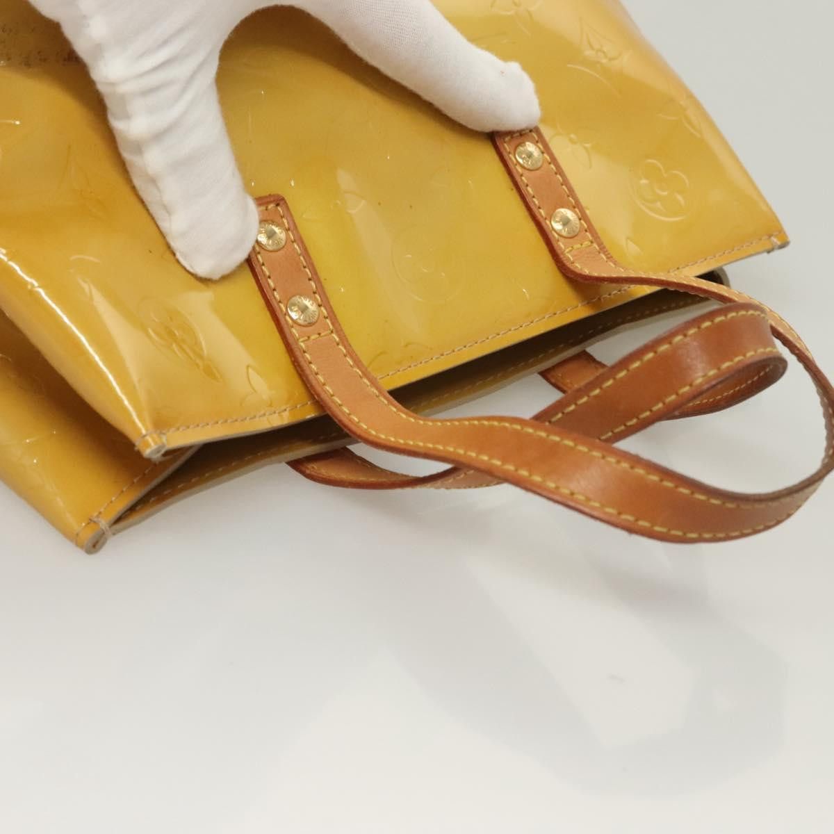 Louis Vuitton LOUIS VUITTON Monogram Vernis Reade PM Hand Bag Beige M91334 Size ONE SIZE - 6 Thumbnail