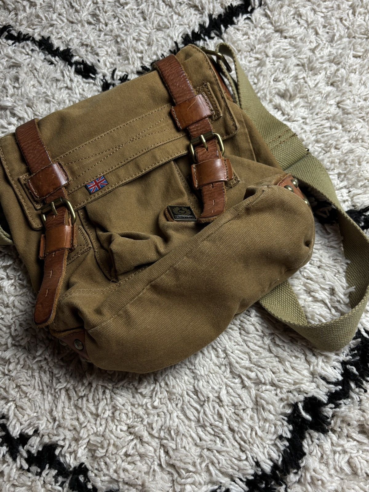 Belstaff Belstaff Vintage Colonial Canvas Leather Shoudler Bag Rare Size ONE SIZE - 5 Thumbnail