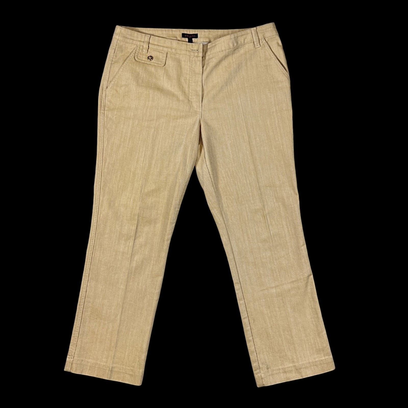 Escada Escada Gold/Yellow Pants | Size 12 Size 34" / US 12 / IT 48 - 1 Thumbnail