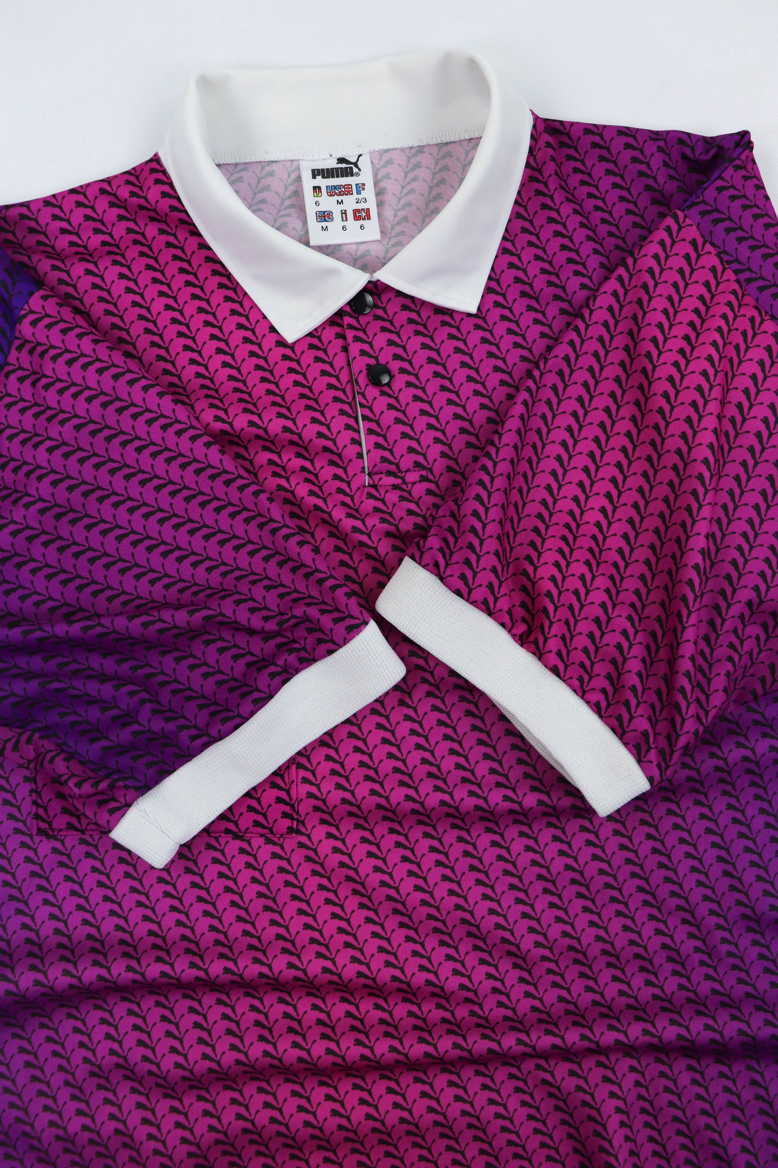 Puma PUMA Vintage Purple Pink Gradient Monogram Jersey Shirt Size US M / EU 48-50 / 2 - 5 Thumbnail