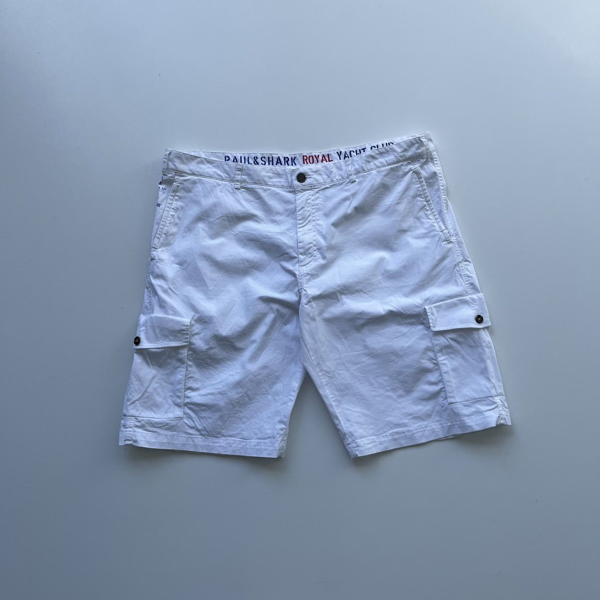 Paul & Shark Paul & Shark Yachting Royal Cotton Cargo Shorts White Size US 42 / EU 58 - 1 Thumbnail