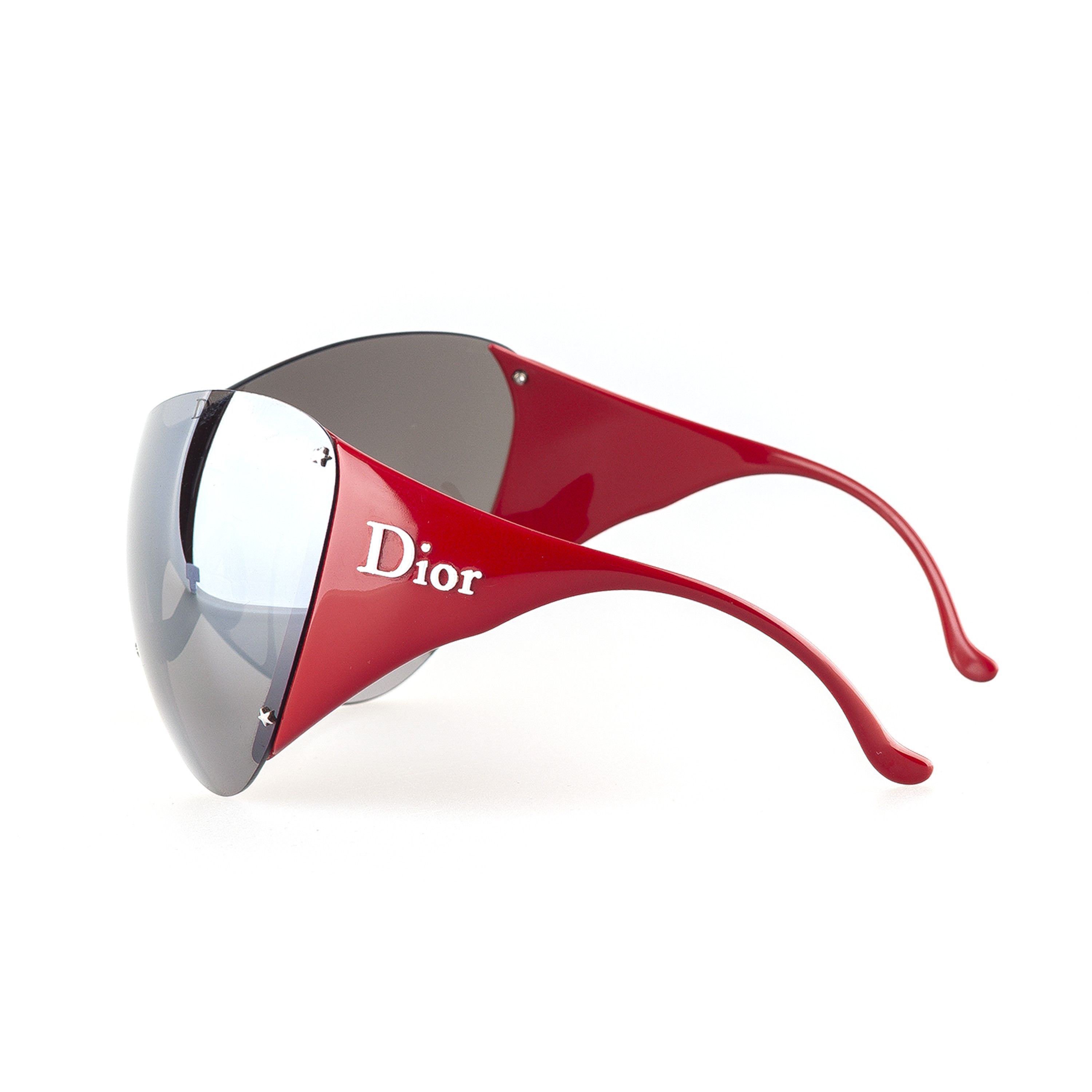 Dior Dior “DIOR SKI 1” Vintage Red Shield Mask Sunglasses Size ONE SIZE - 2 Thumbnail